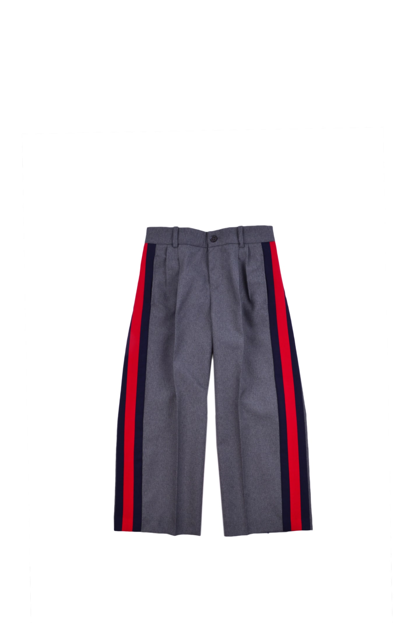 Shop Gucci Cupro Trousers In Grey
