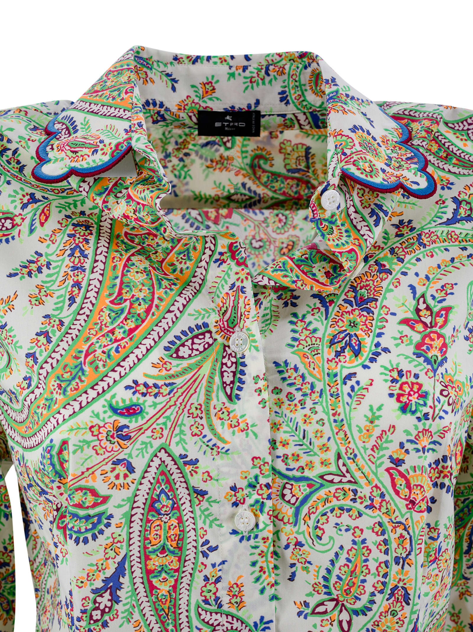 Shop Etro Slim Shirt With Print