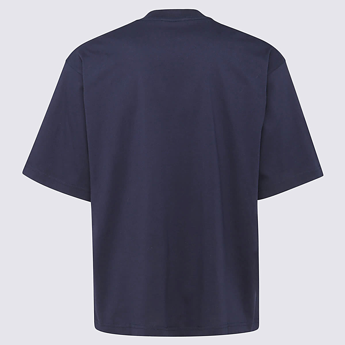 Shop Marni Dark Blue And White Cotton T-shirt In Blublack