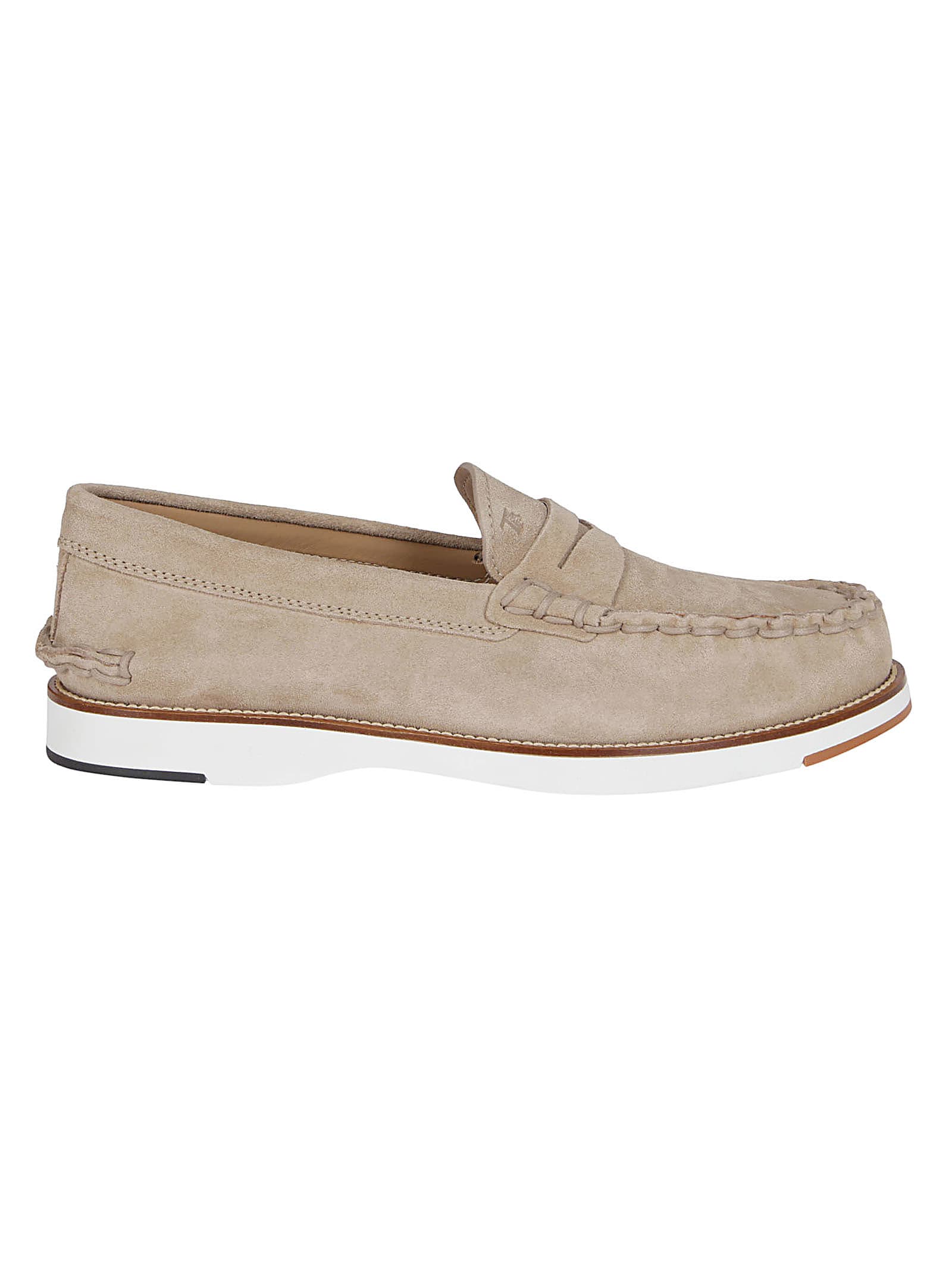 Tods Beige Suede Loafers