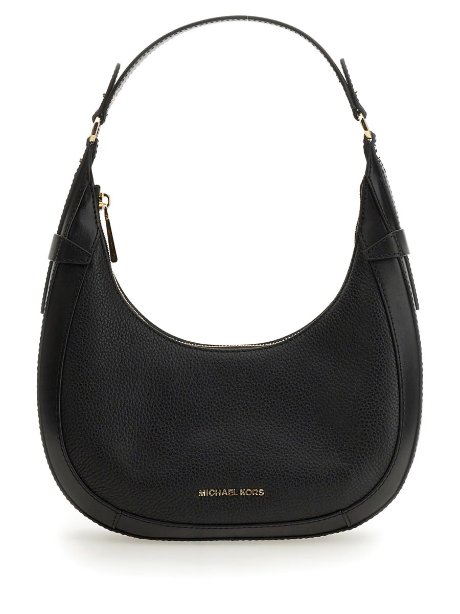 Shop Michael Kors Preston Small Hobo Bag In Black