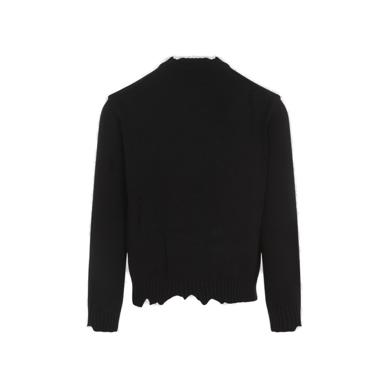 Shop Alexander Mcqueen Distressed Skull Jumper In Nero