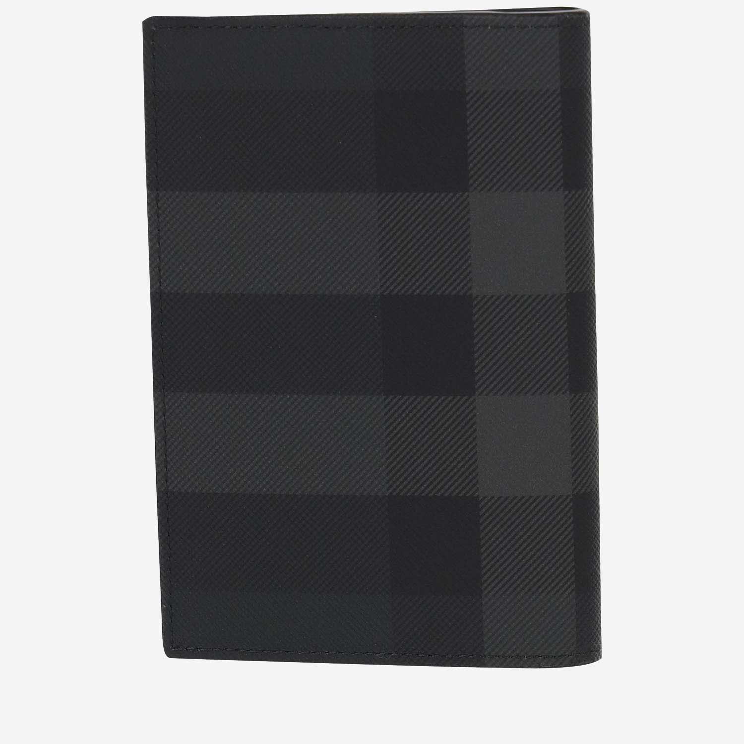 Shop Burberry Wallet With Check Pattern In Grey