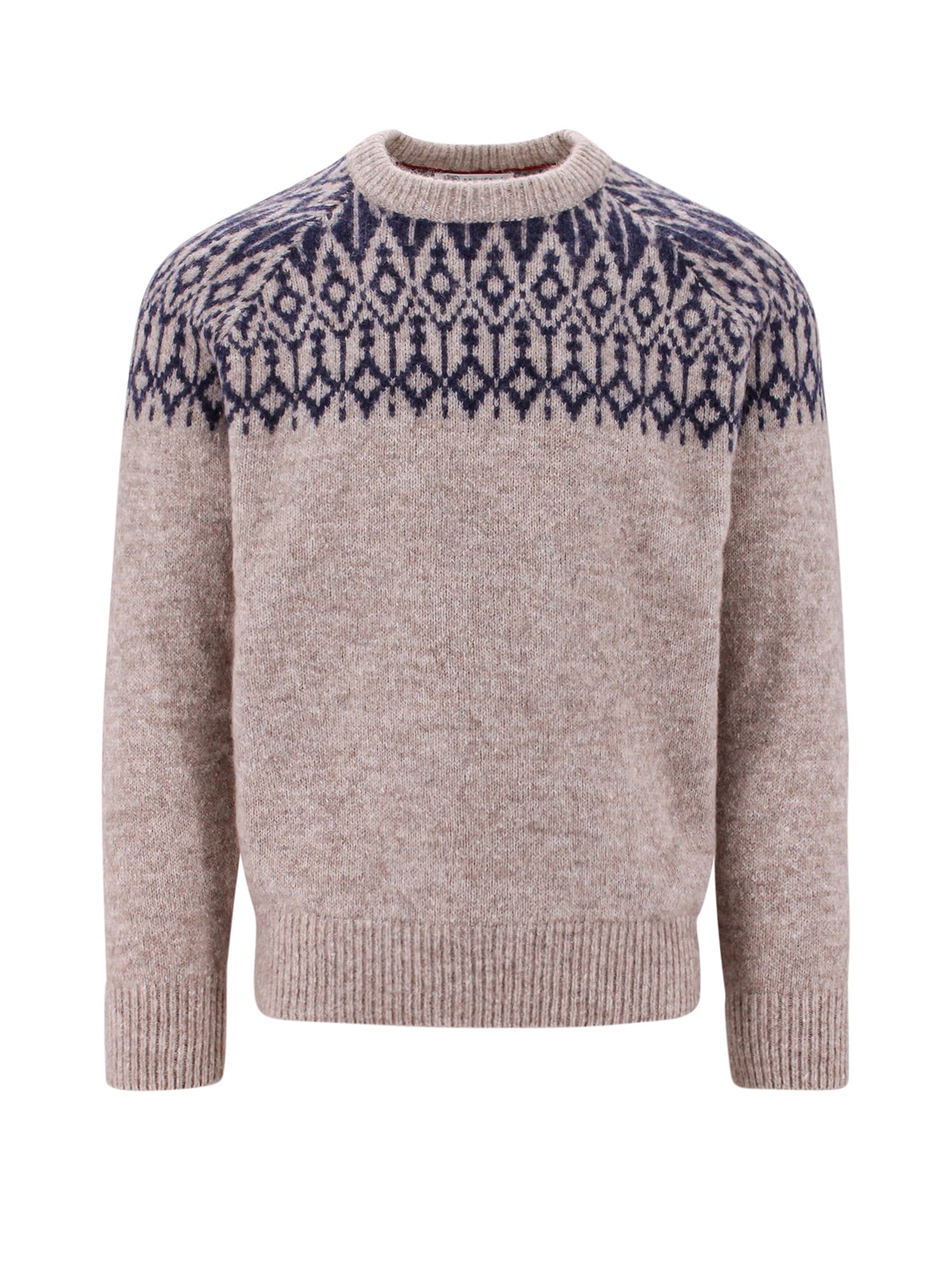 Shop Brunello Cucinelli Sweater In Sabbia Blu