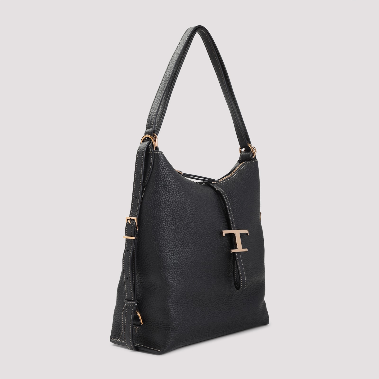 Tod's T Timeless Shoulder Bag In Leather Small In Black