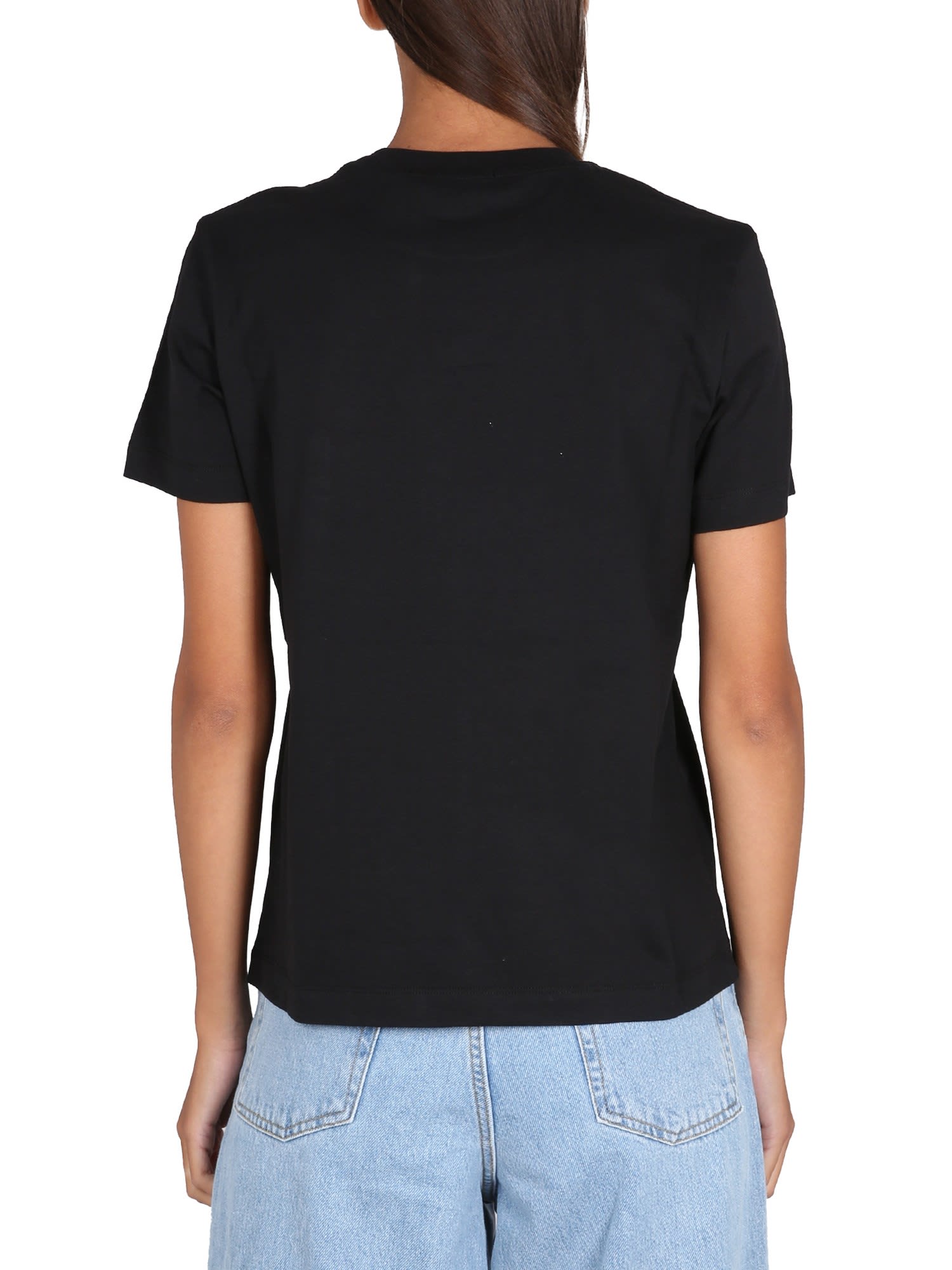 Shop Msgm T-shirt With Logo In C