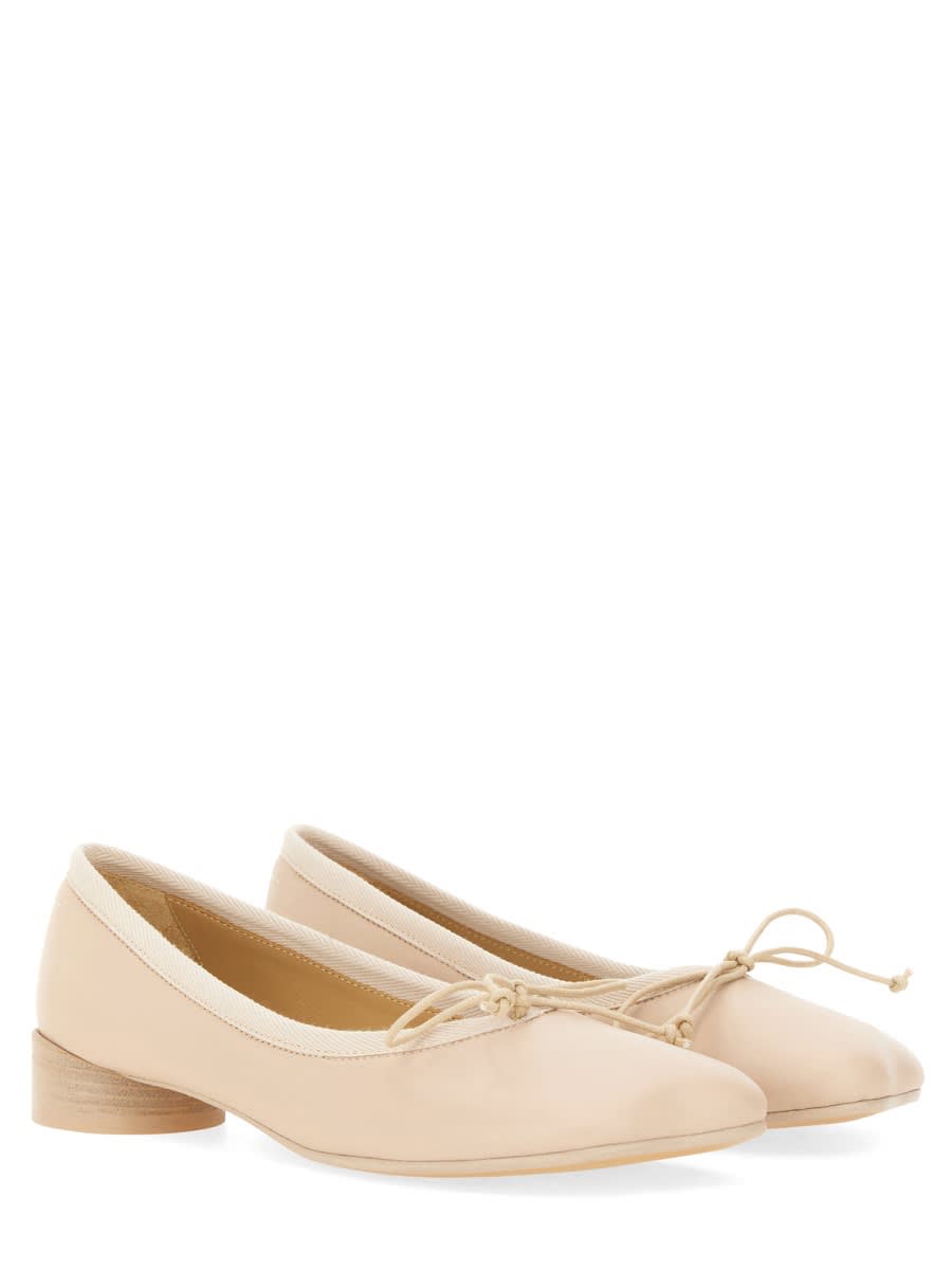 Shop Mm6 Maison Margiela Classic Anatomical Ballet Flats In Beige