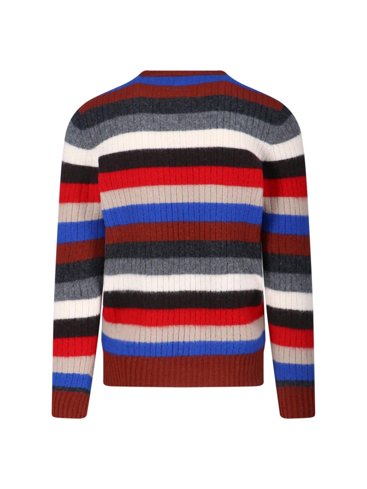 Drumohr Multicolor Striped Crew Neck Sweater In Multi