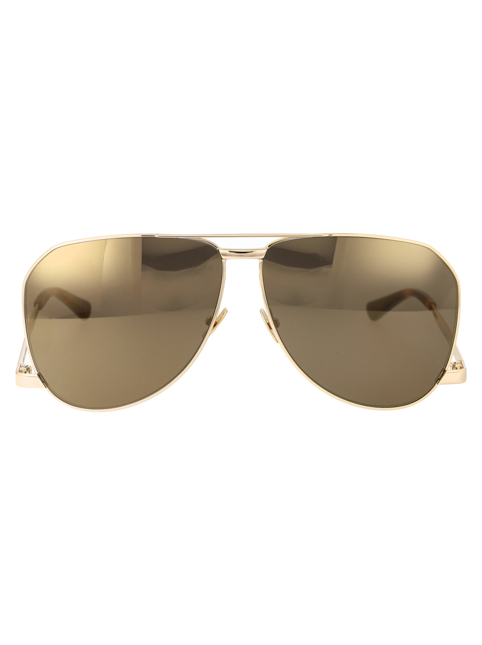 Saint Laurent Sl 690 Dust Sunglasses In Gold