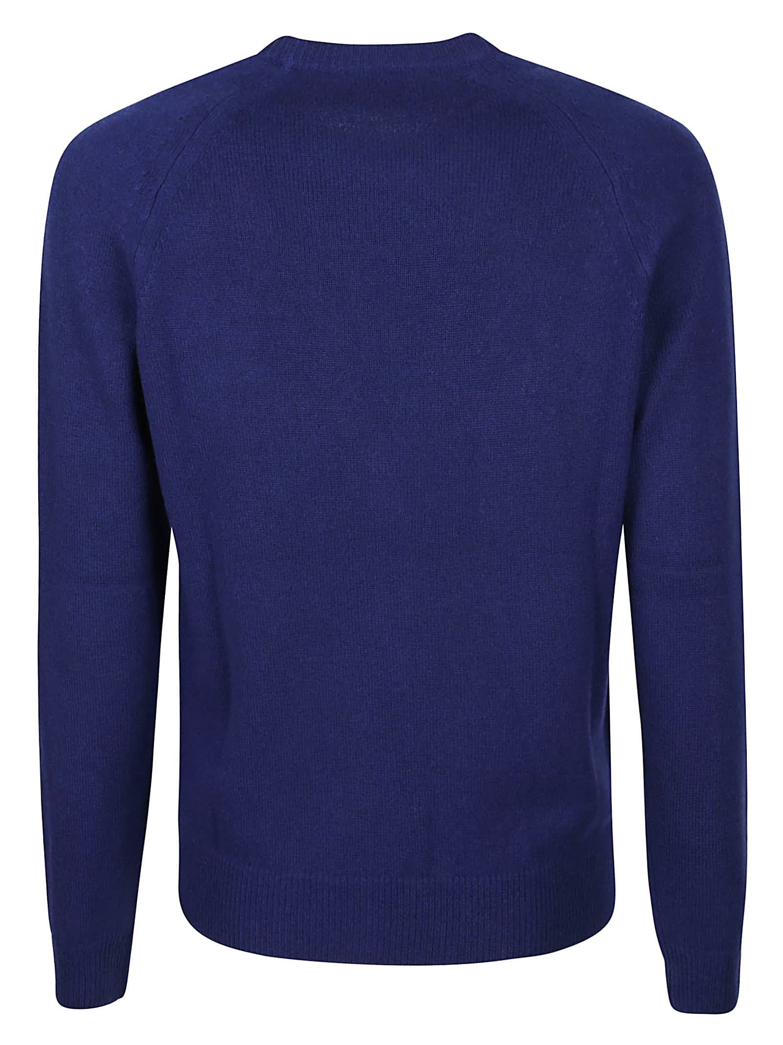 Shop Tom Ford Cashmere Saddle Sweater In Dark Blue