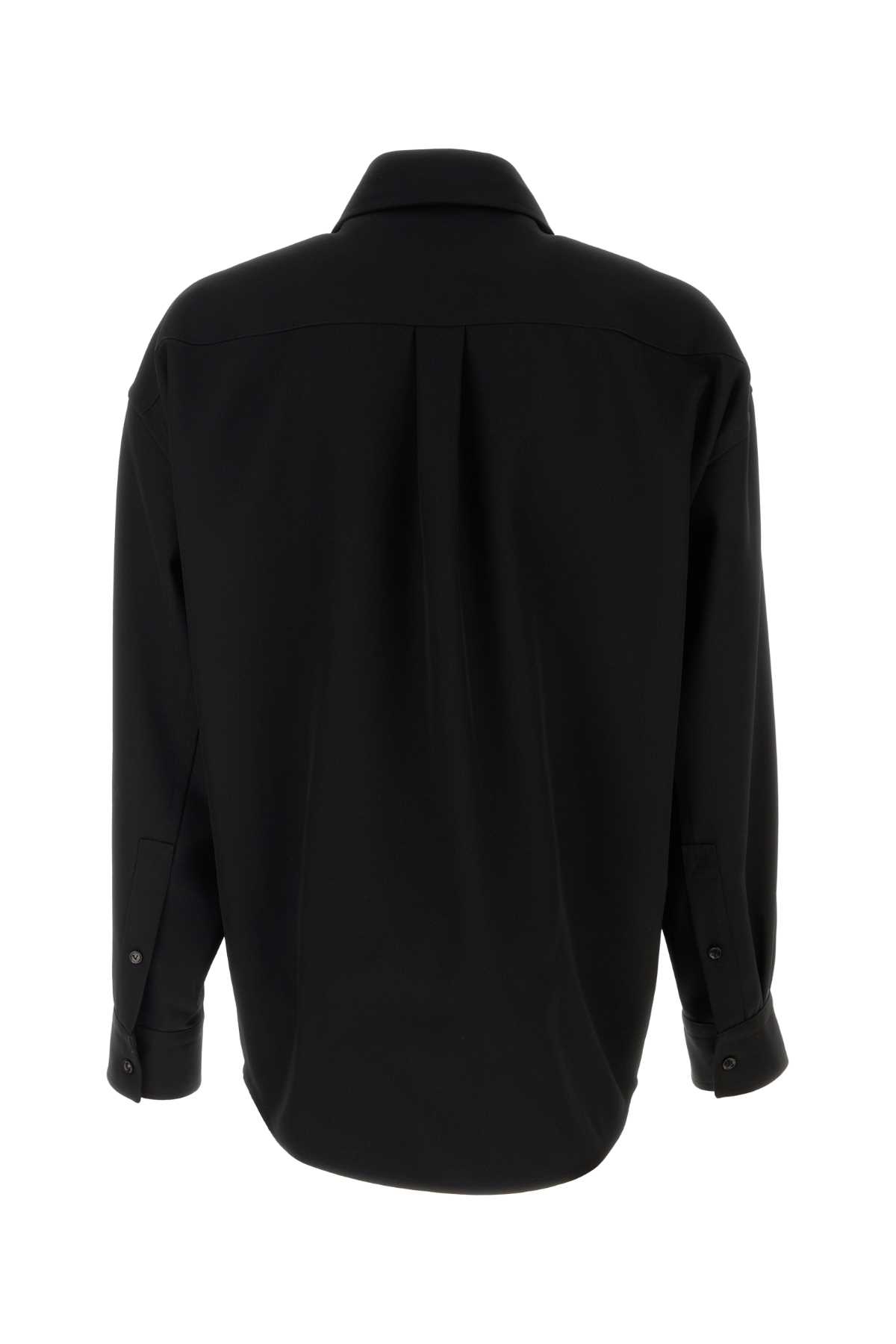 Shop Bottega Veneta Black Twill Shirt