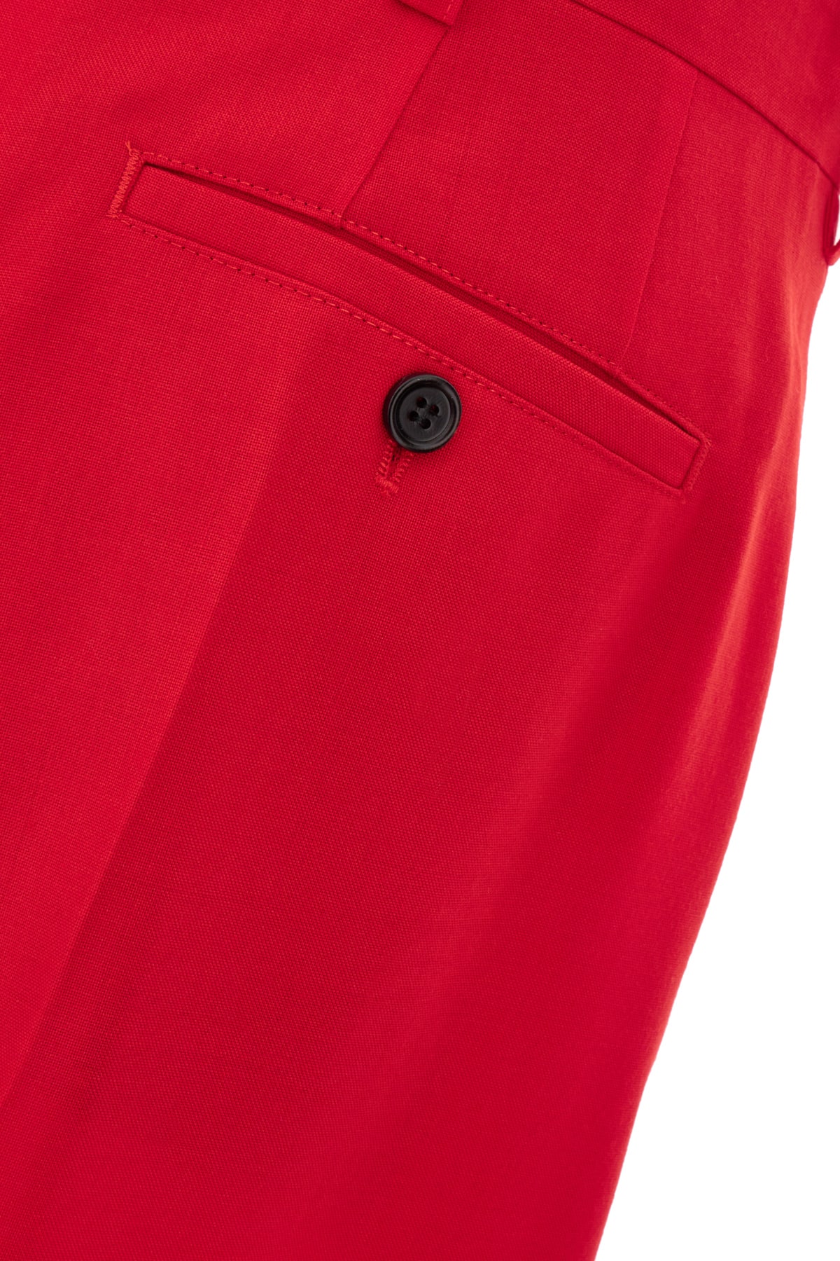 Shop Marni Red Wool Pants In 00r64