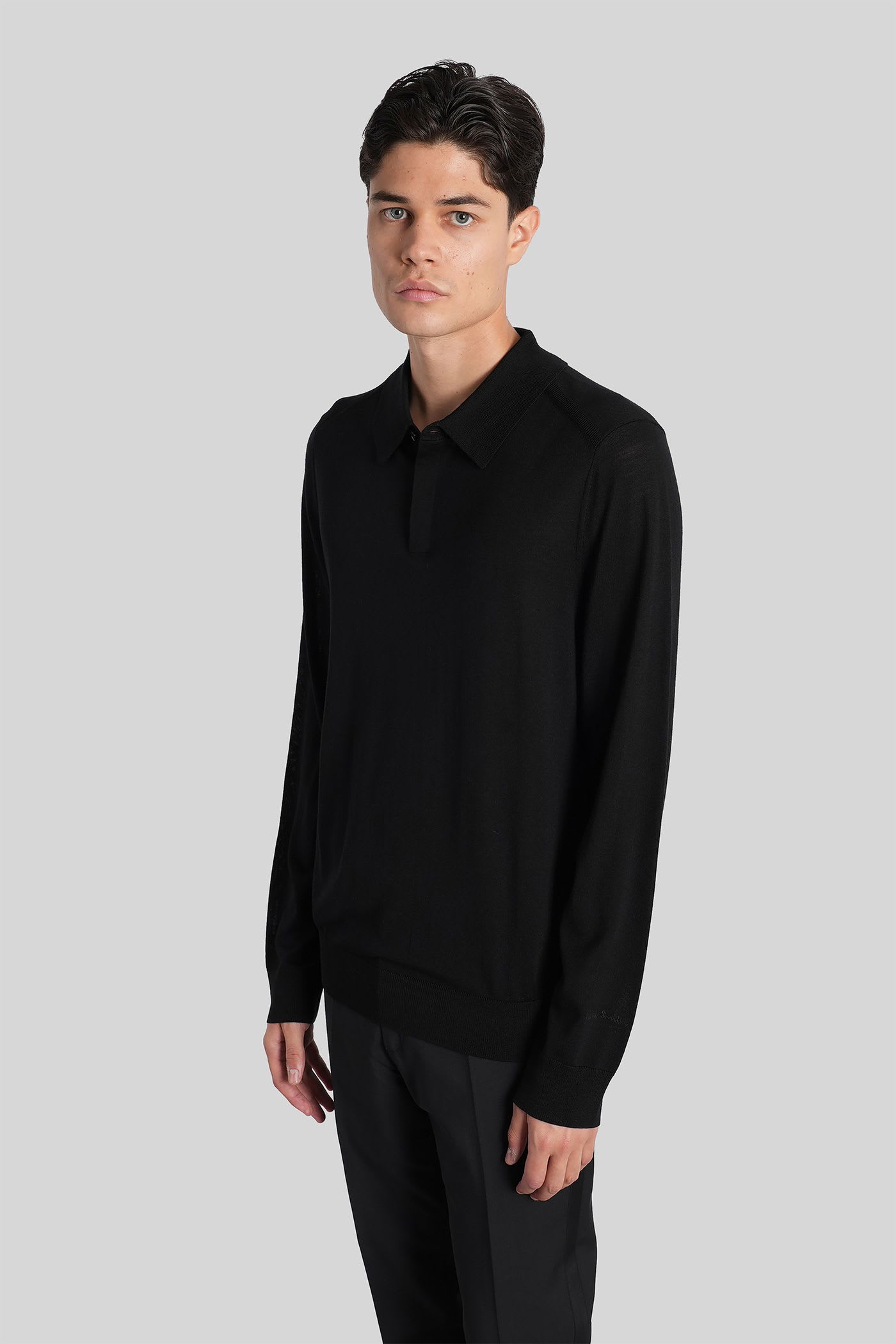Paul Smith Polo In Black Wool In Black