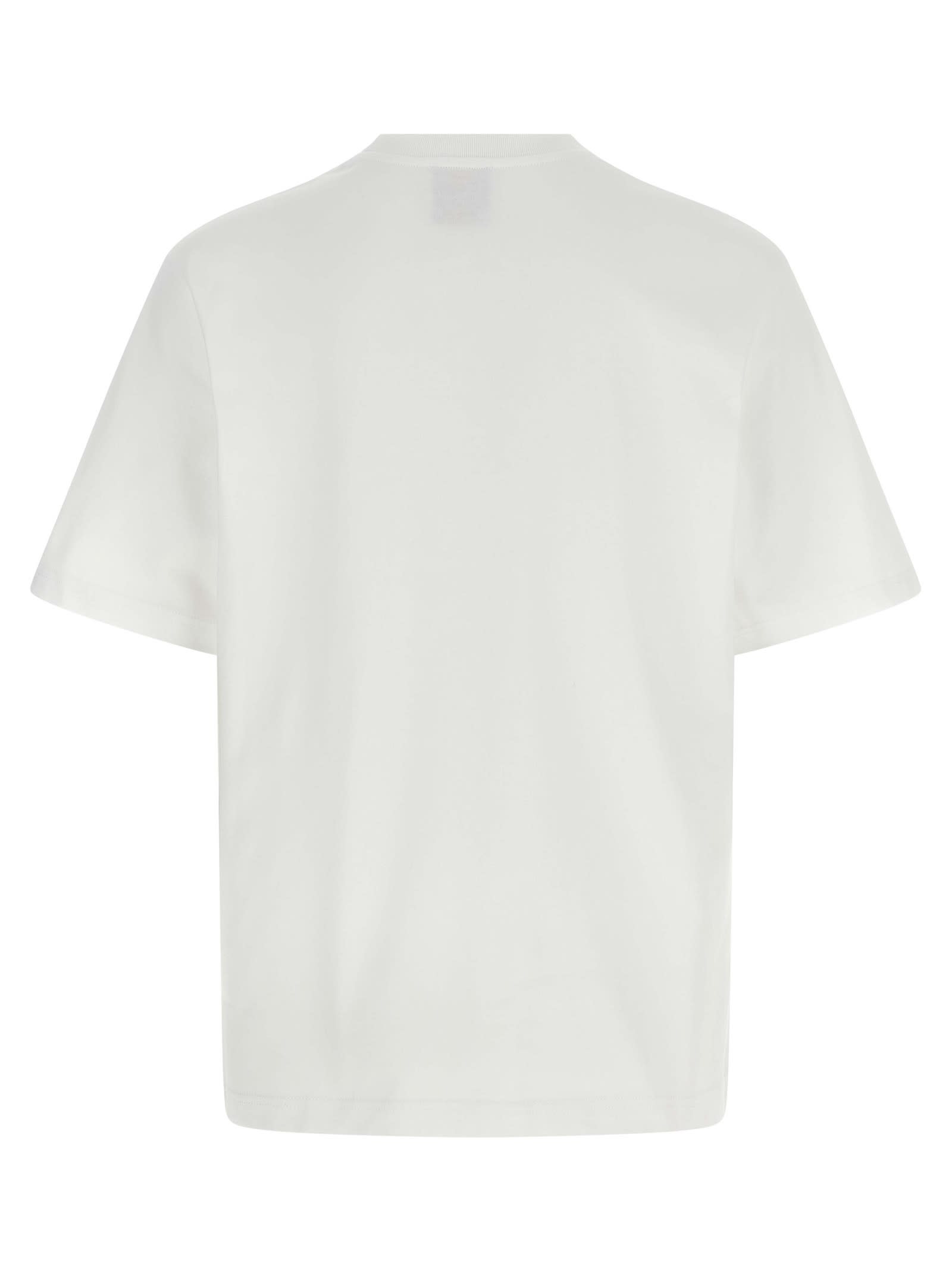 Casablanca Oversize Crew Neck T-shirt With Graphic Print In White