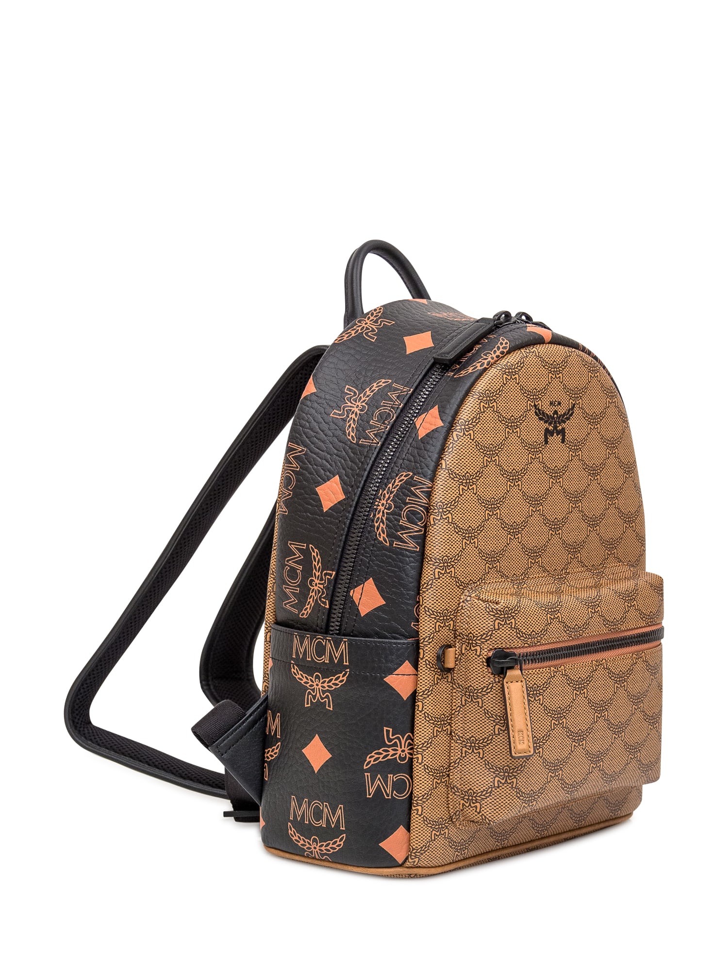 Shop Mcm Monogram Backpack In Cognac