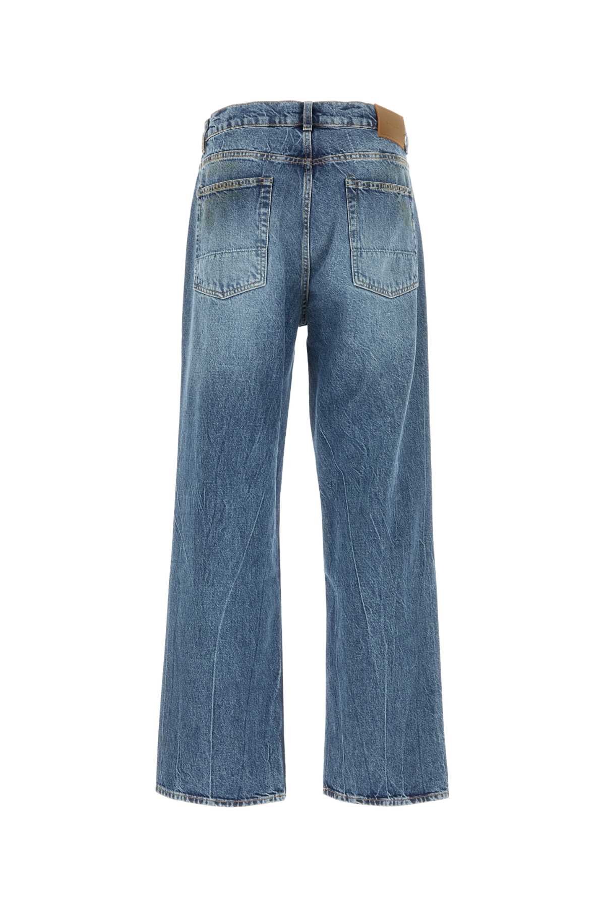 Our Legacy Mens Third Cut Relaxed Wide Leg Jeans In Denim