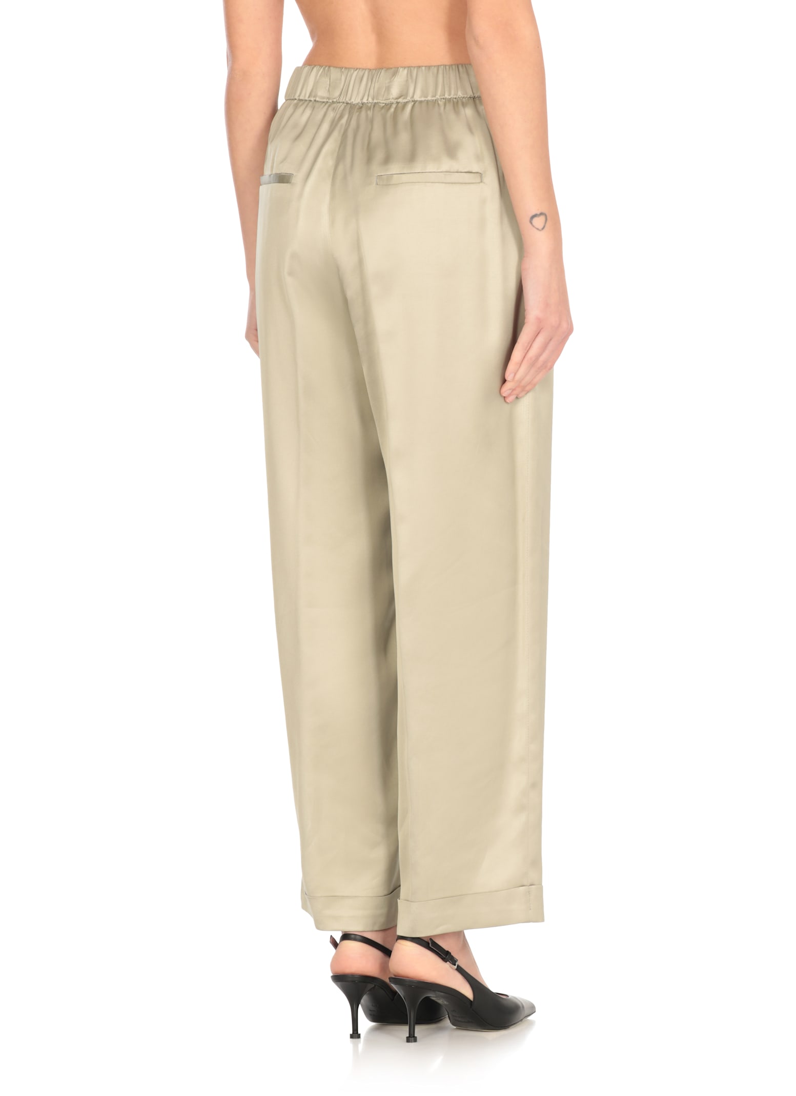 Peserico Elastic Waist Casual Pants