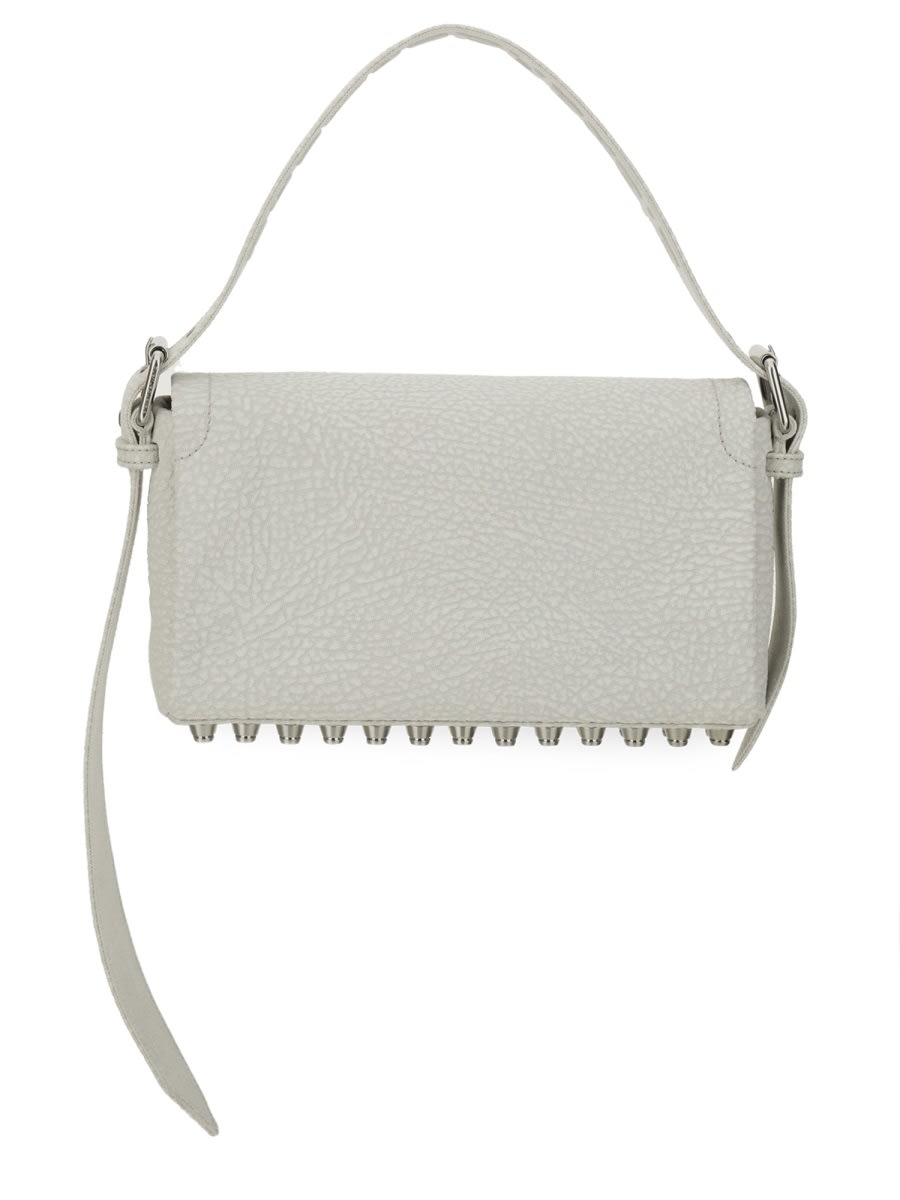 Alexander Wang Ricco Medium Studded Shoulder Bag In White