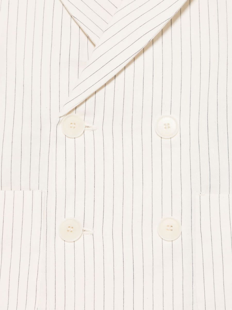 Il Gufo Striped Blazer In White
