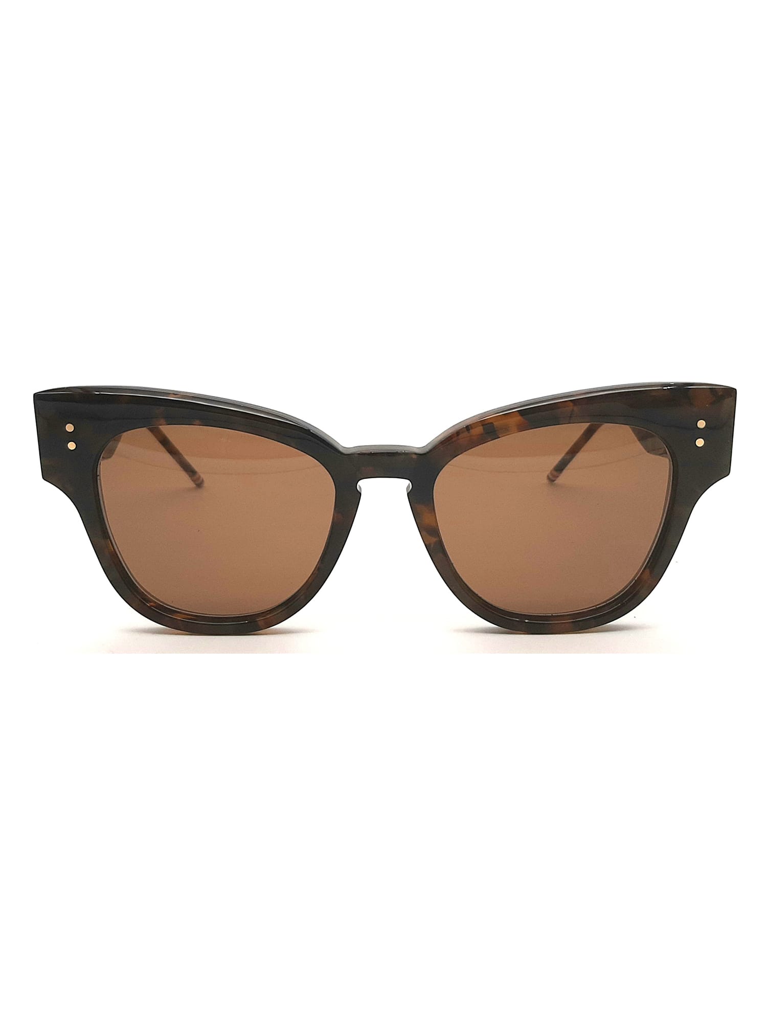 Shop Thom Browne Ues925a/g0002 Sunglasses In Dark Brown