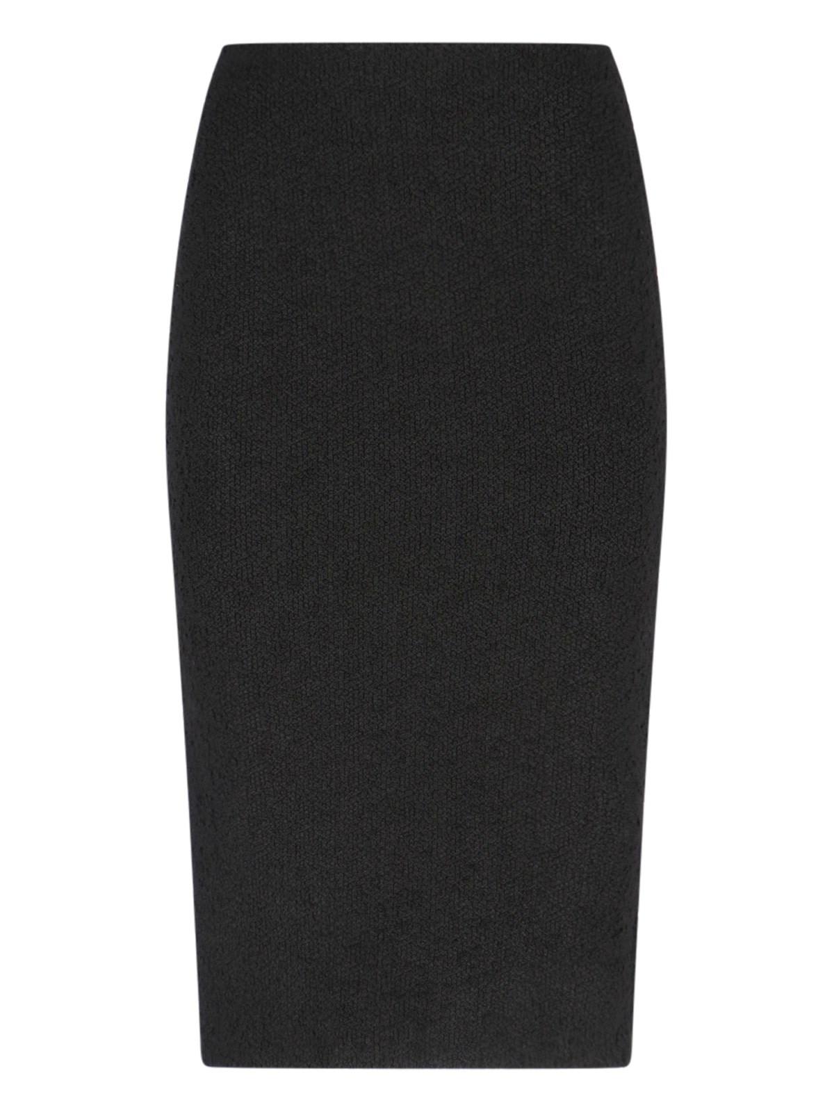 Shop Bottega Veneta Pencil Skirt In Black