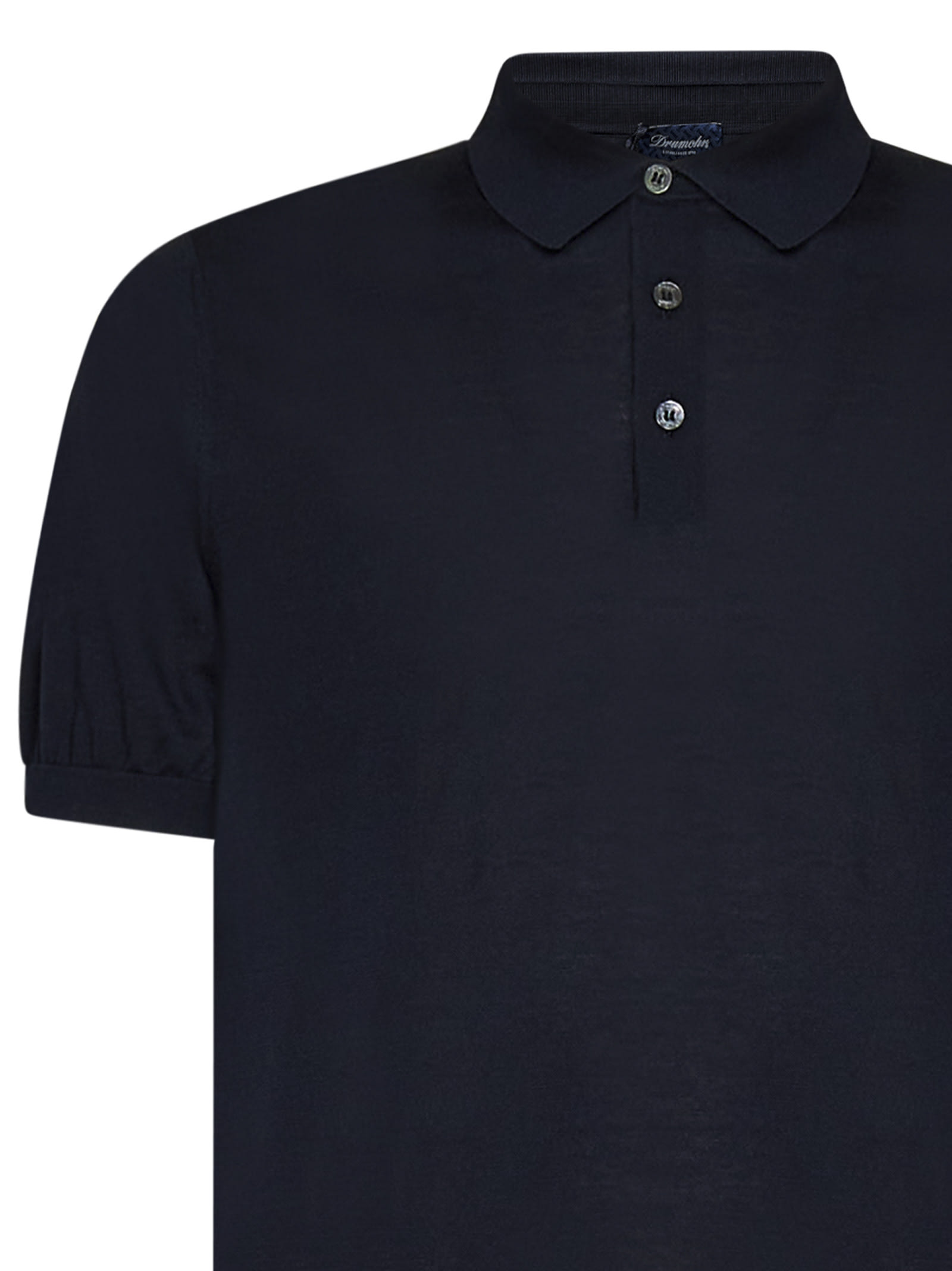 Shop Drumohr Short-sleeved Polo Shirt In Blue