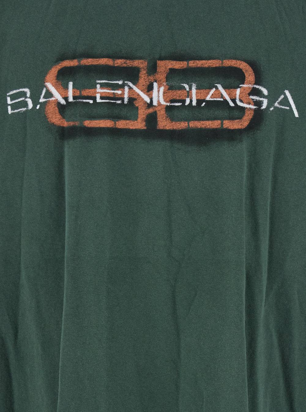 Balenciaga Short Sleeve Graphic Print T-shirt In Green