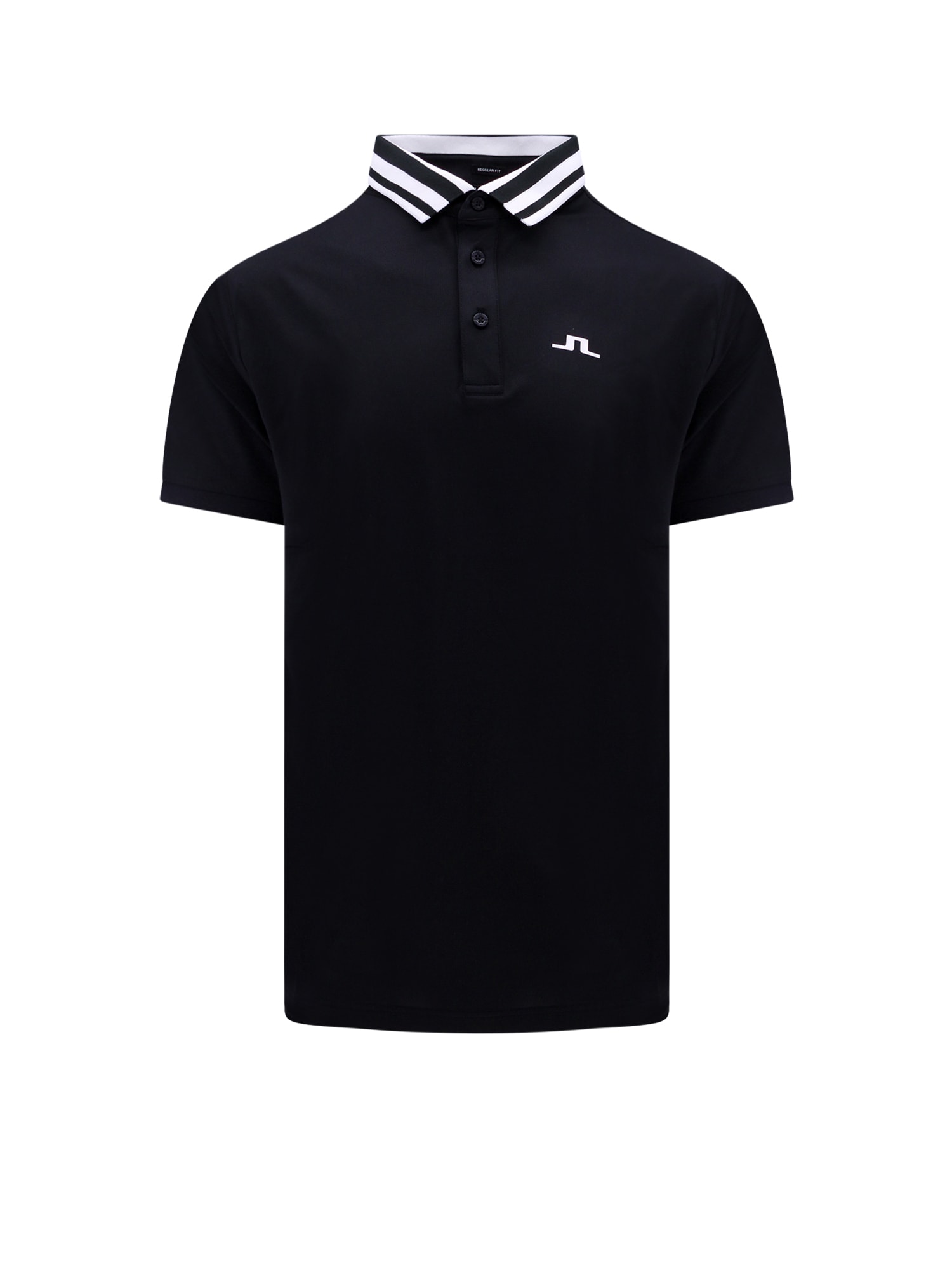 Shop J. Lindeberg Ben Polo Shirt In Black