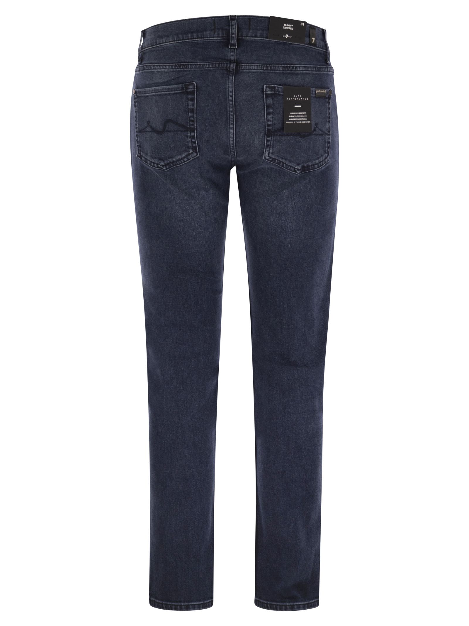 7 For All Mankind Mid-rise Skinny Jeans In Blue