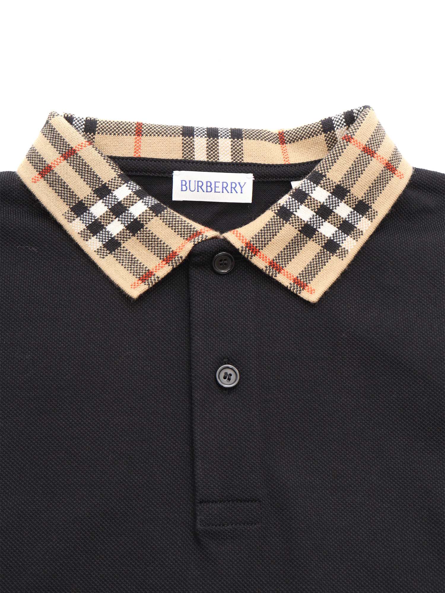 Burberry Kid Boy Polo Shirts In Black