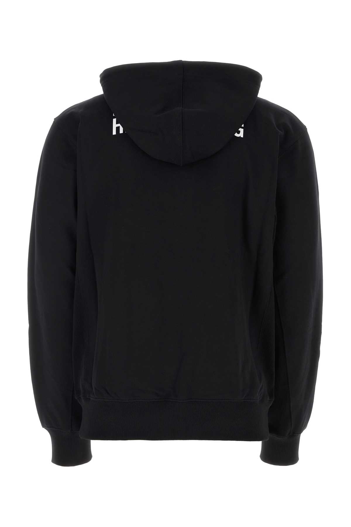 Shop Helmut Lang Black Cotton Sweatshirt