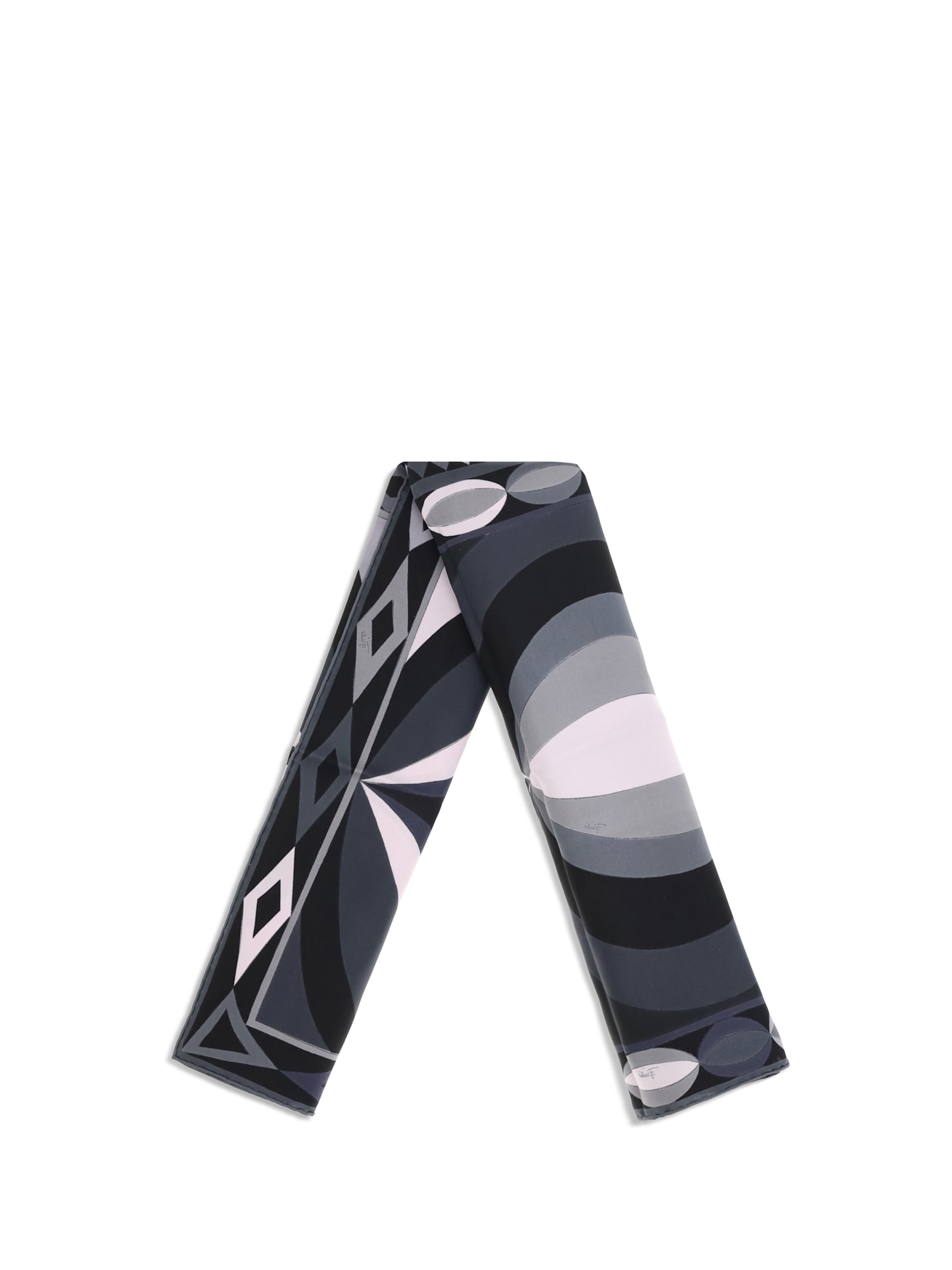 Pucci Printed Silk Scarf In Black