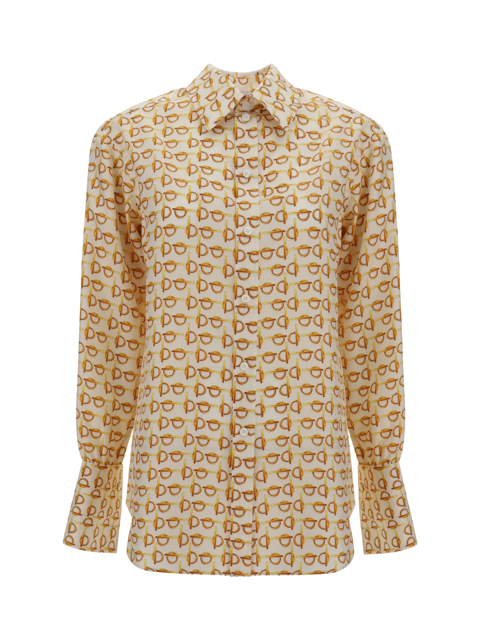 Shop Burberry Shirt In Golden