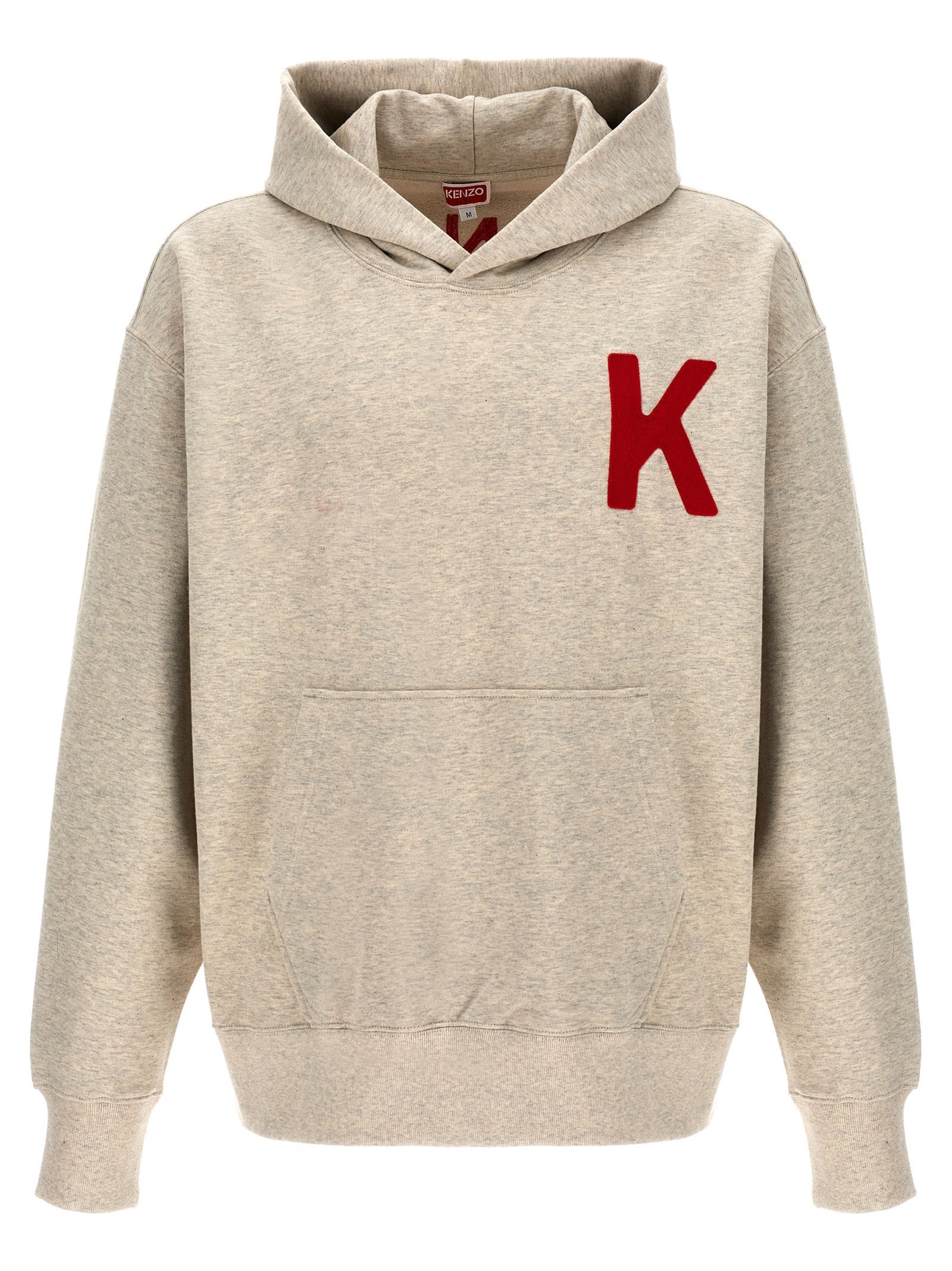 Shop Kenzo Lucky Tiger Hoodie In Gray