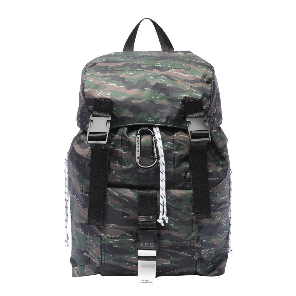 Shop Apc Trek Buckle-fastened Backpack In Verde