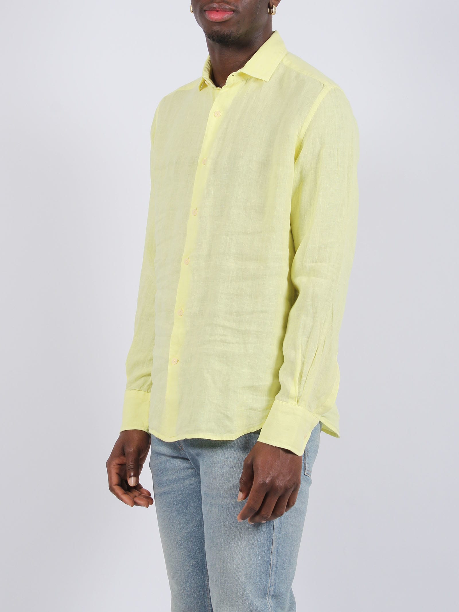 Shop Mc2 Saint Barth Pamplona Shirt In Yellow & Orange