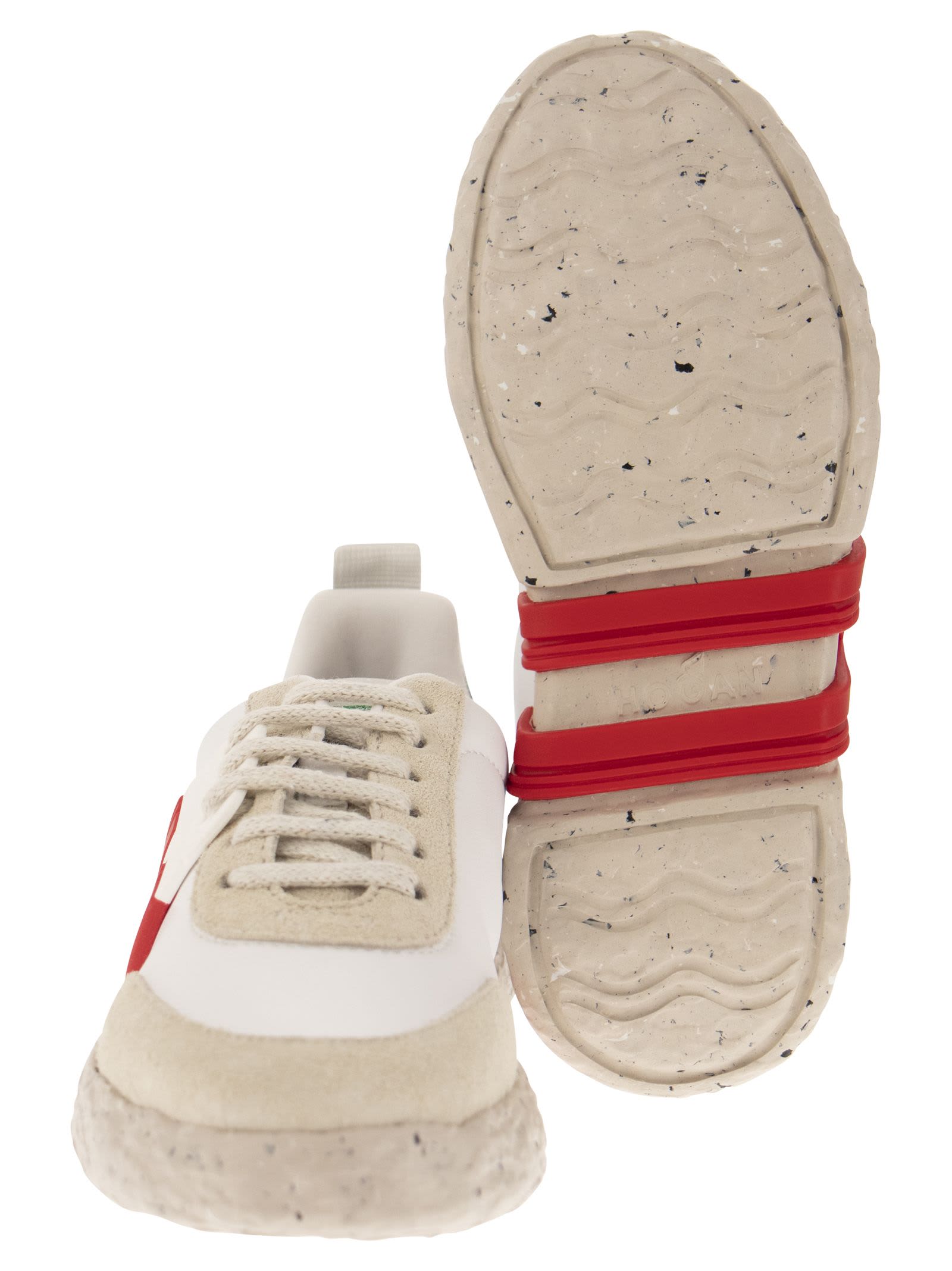 Shop Hogan Sneakers -3r In White/red/blue
