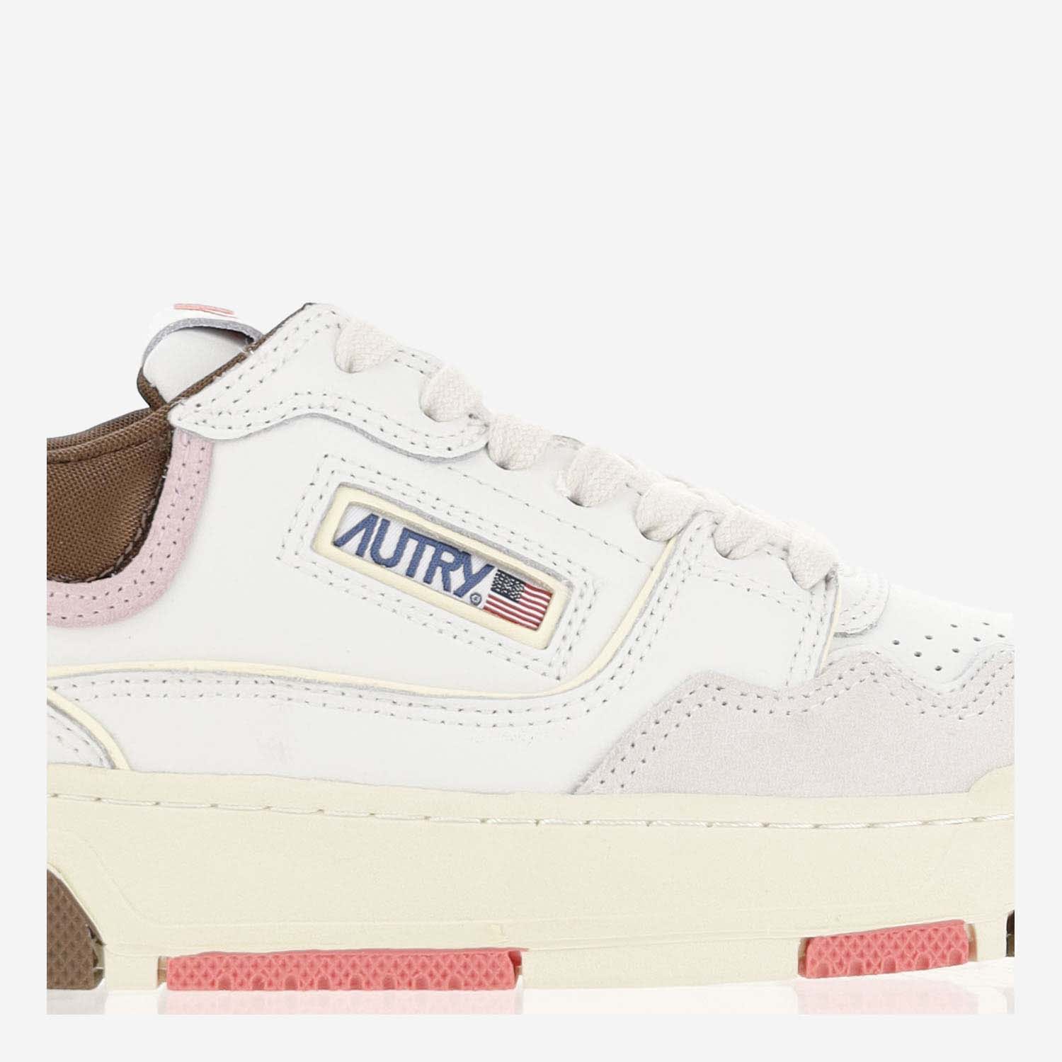 Shop Autry Sneakers Clc In Mult/mat Ptrdg/cable Pink