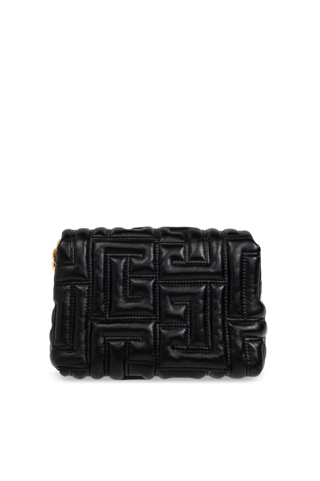 Shop Balmain 1945 Soft Quilted Mini Shoulder Bag In Black