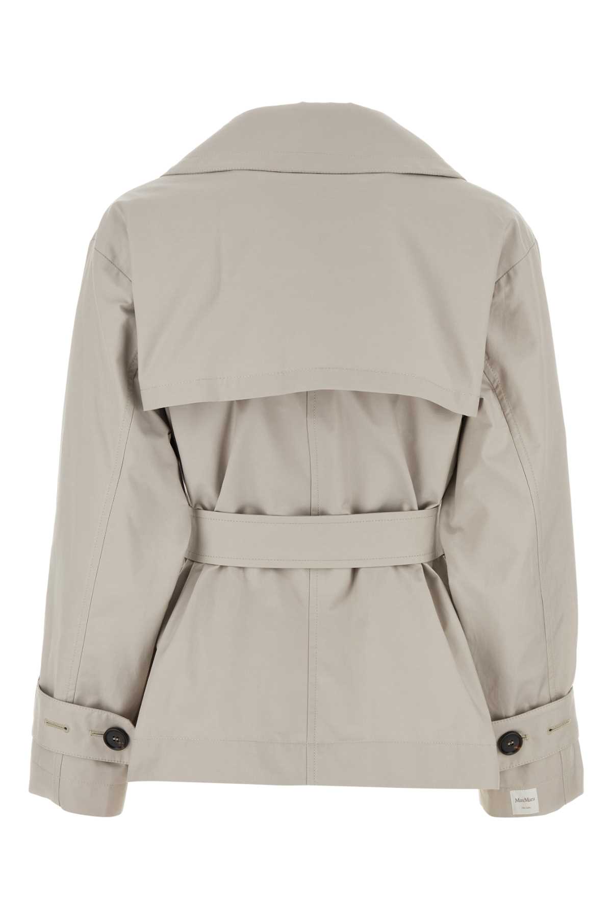 Max Mara The Cube Sand Twill Jtrench Trench Coat In Ecru