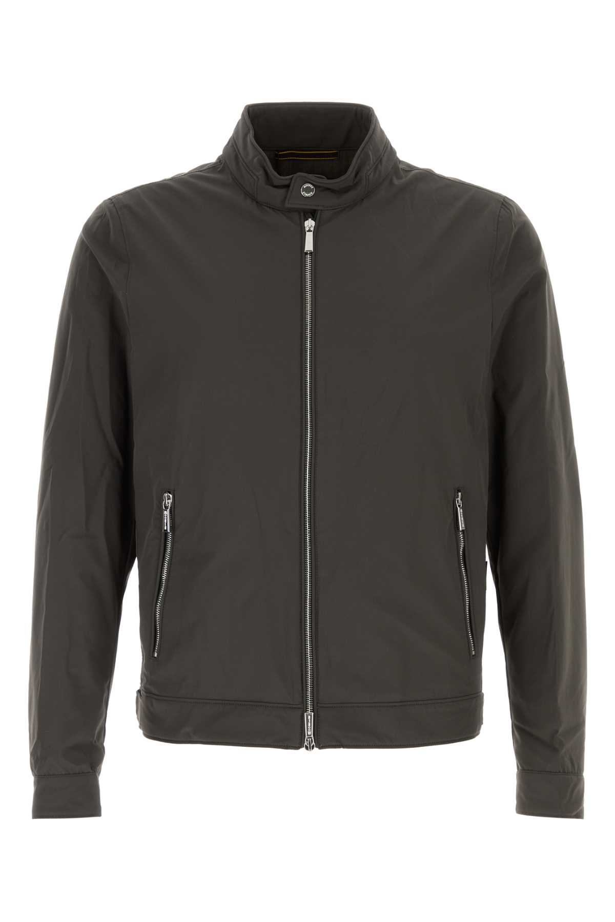 Moorer Charcoal Nylon Blend Vangi-kn Jacket In Gray