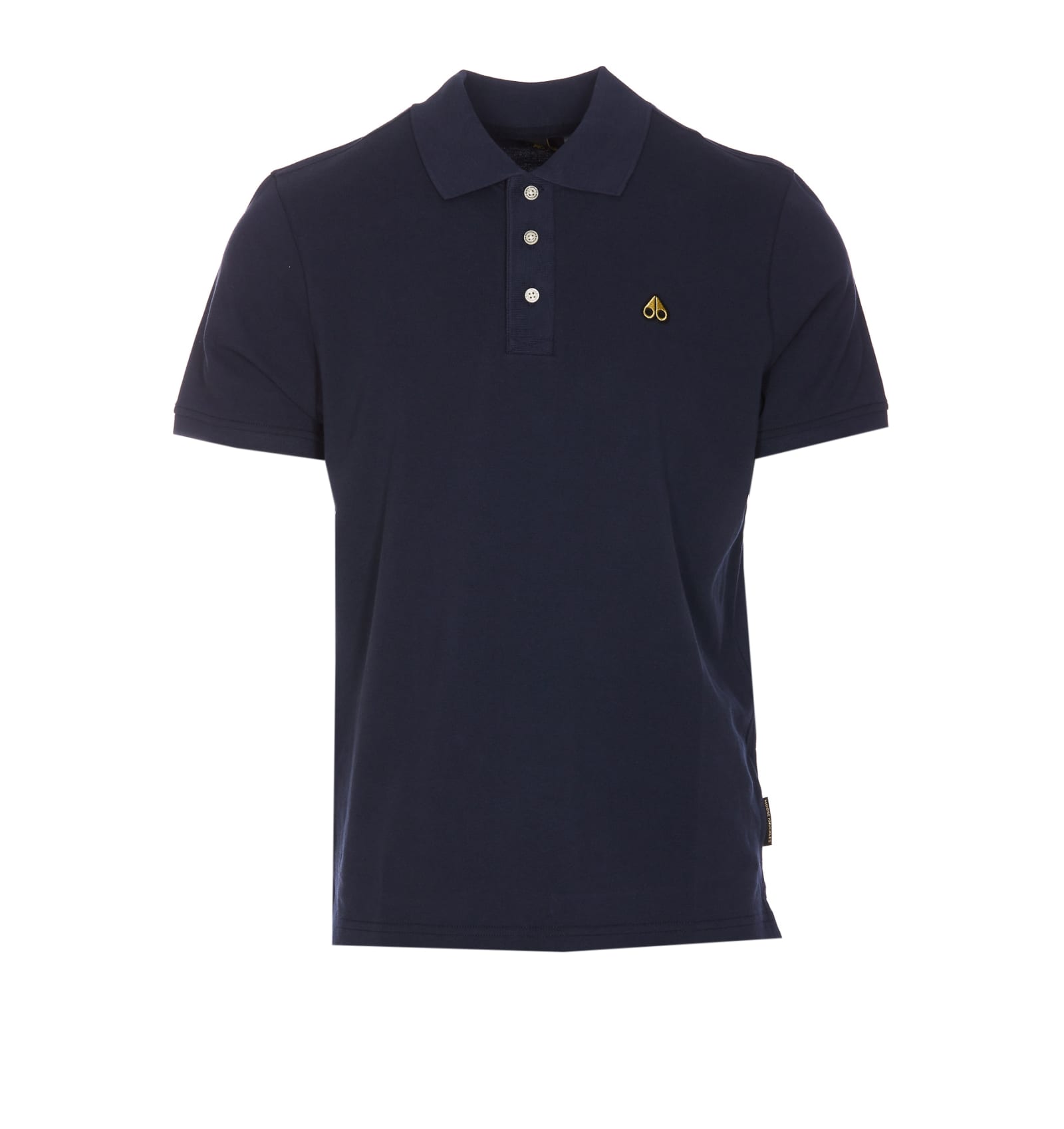Shop Moose Knuckles Logo Polo Shirt In Blue