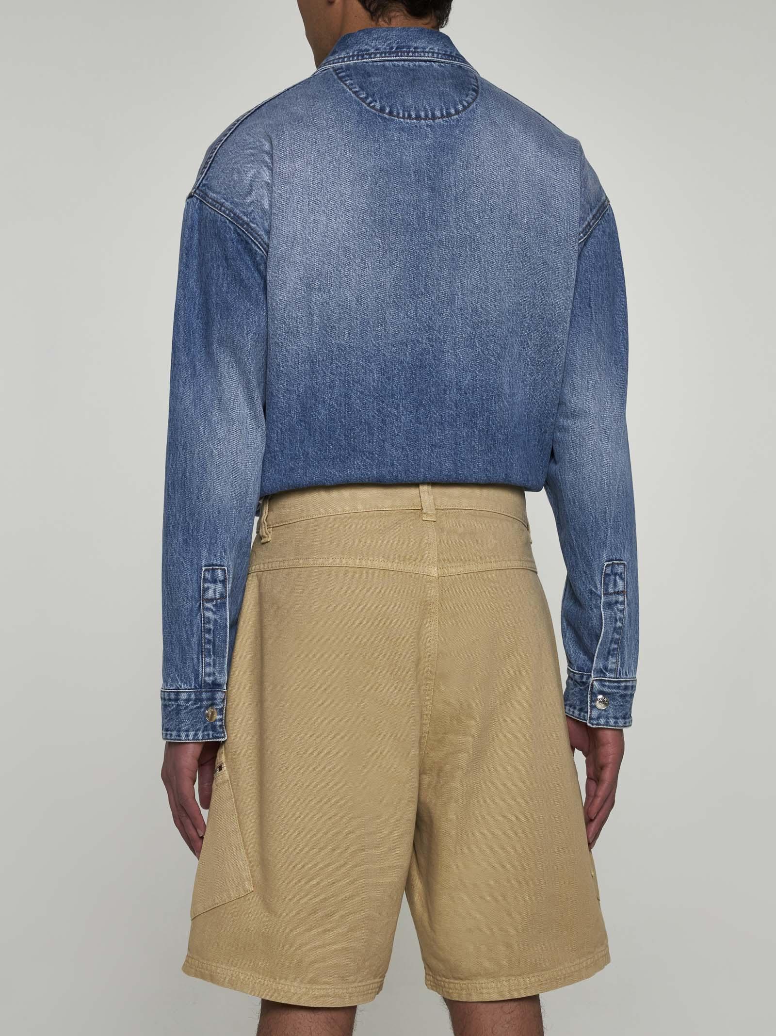 Shop Jacquemus Marrone Cotton Shorts In Neutrals