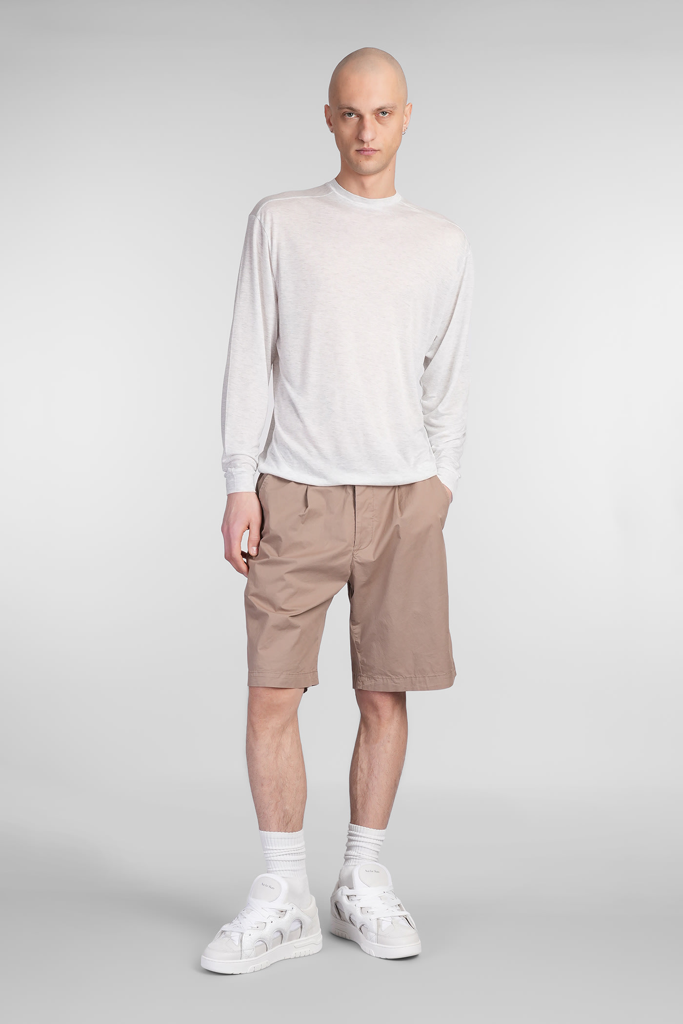 Paura Harrison Shorts In Brown Cotton In Brown