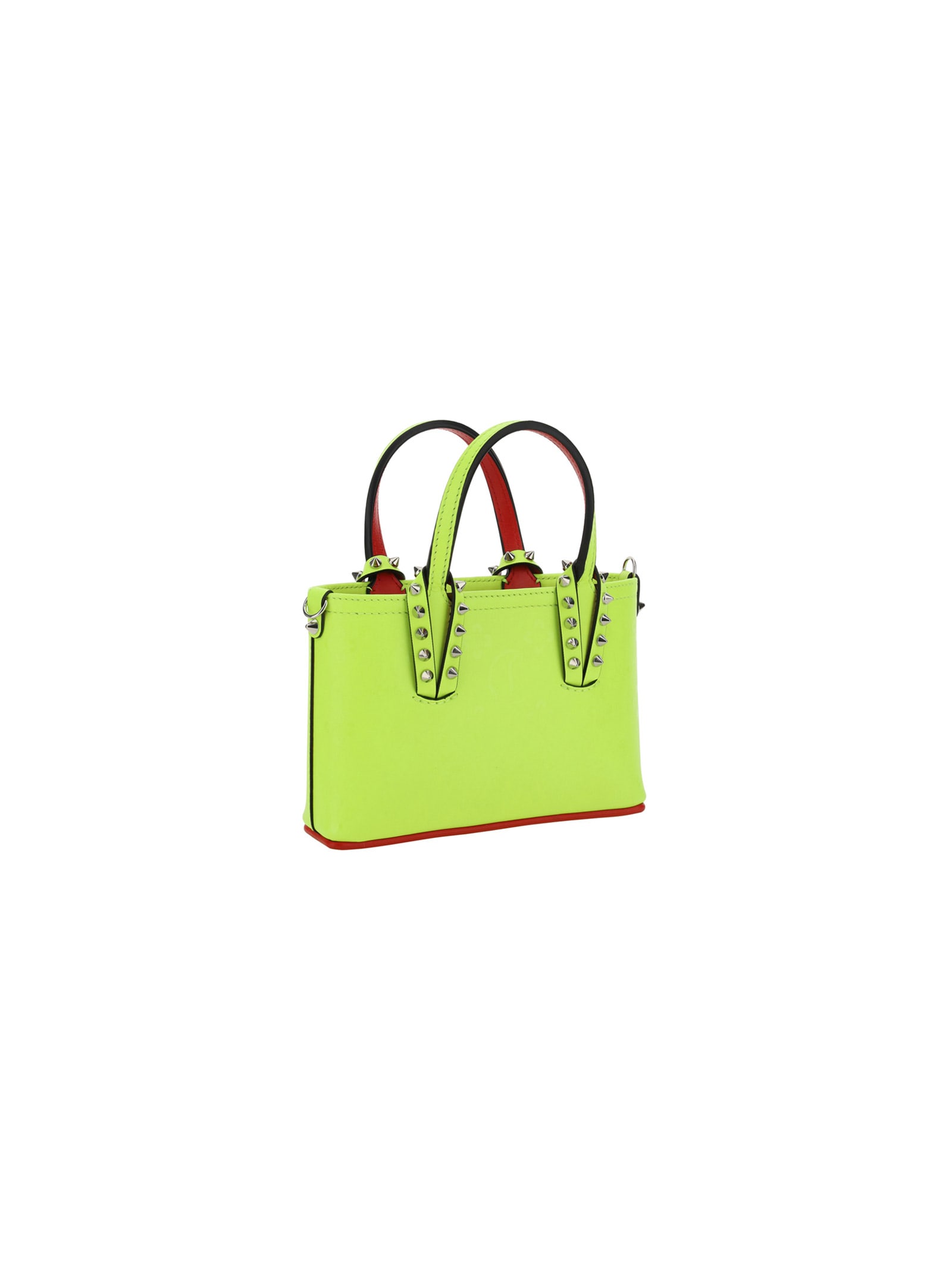 Cabata Nano Patent Leather Tote Bag in Green - Christian Louboutin