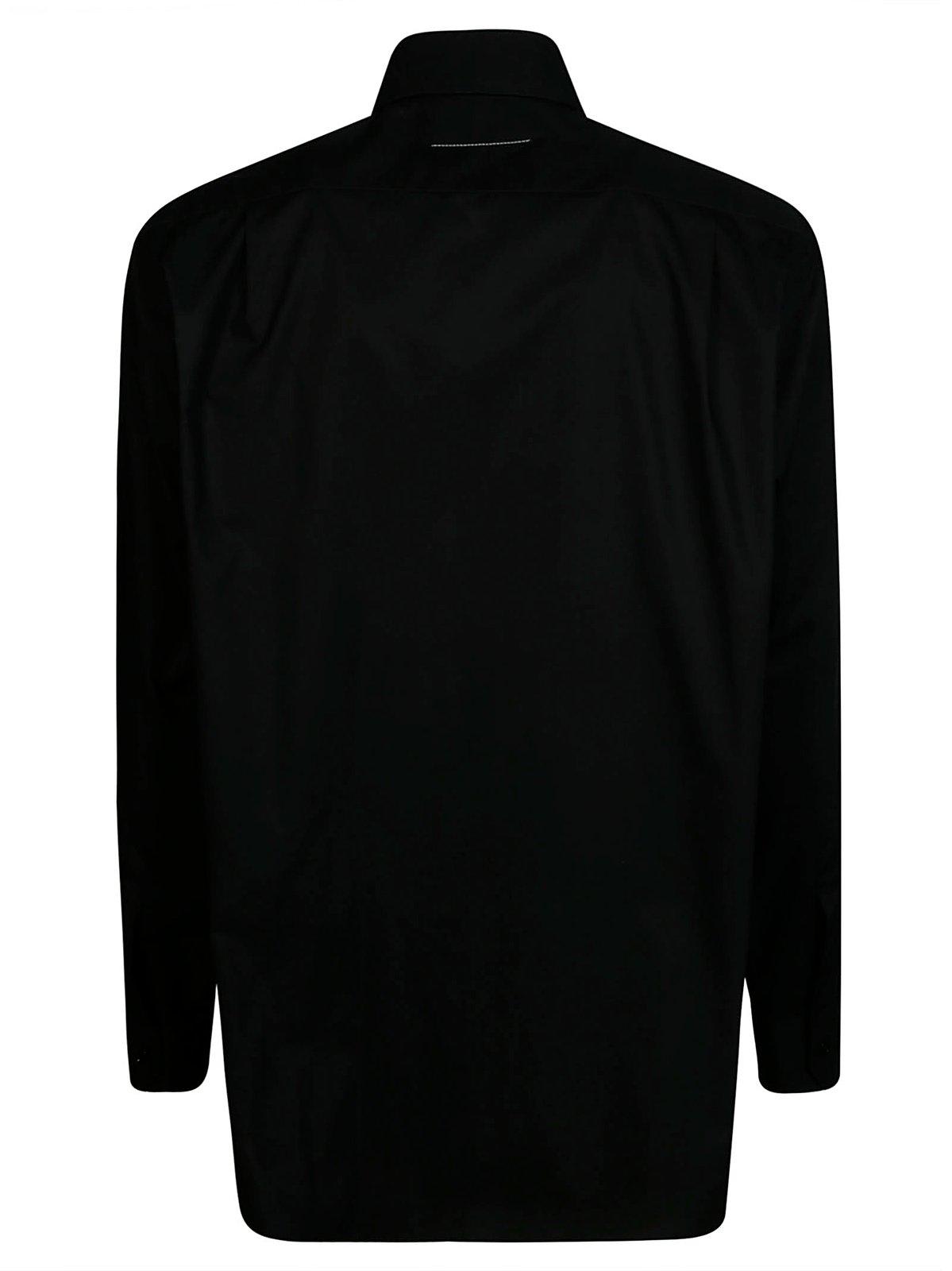 Shop Mm6 Maison Margiela Poplin Shirt In Nero