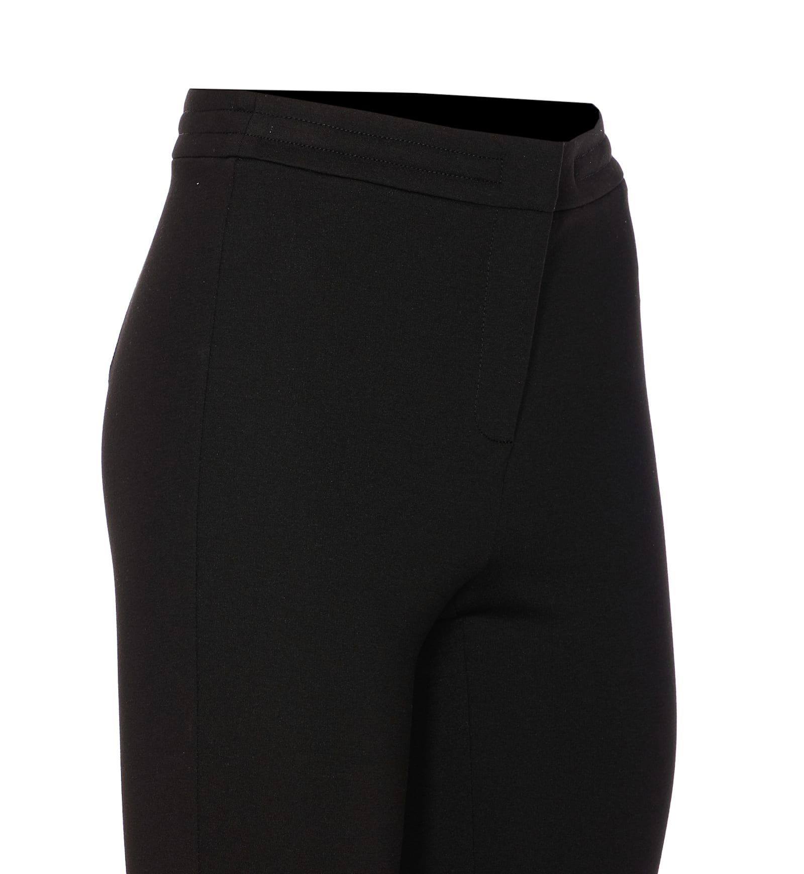 Patrizia Pepe Essential Logo-waistband Leggings In Black