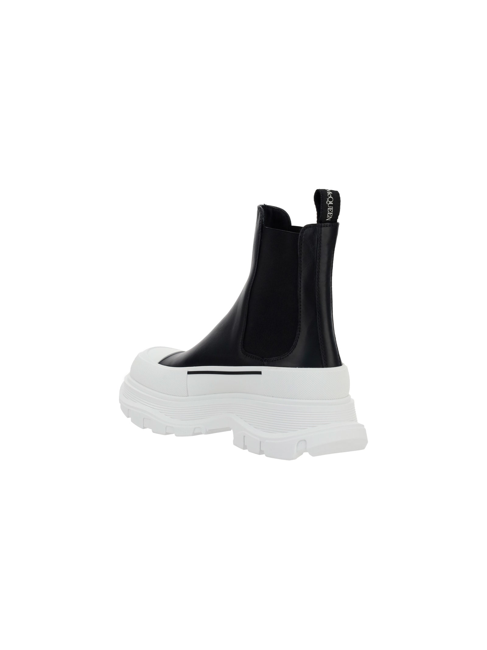 Shop Alexander Mcqueen Alexander Mc Queen Boots In Black/white/silver