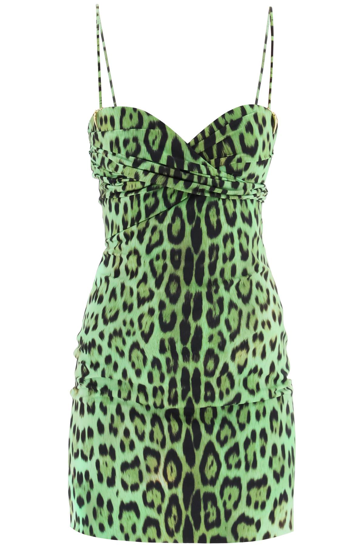 Roberto Cavalli Jaguar Print Mini Dress