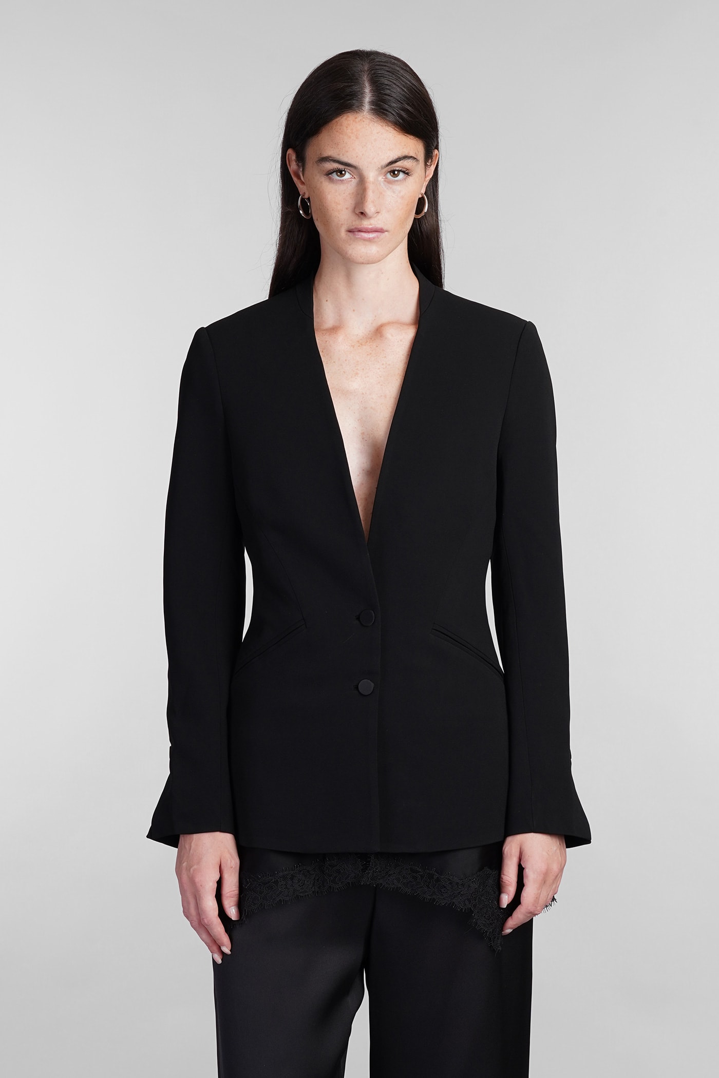 Allie Blazer In Black Acetate